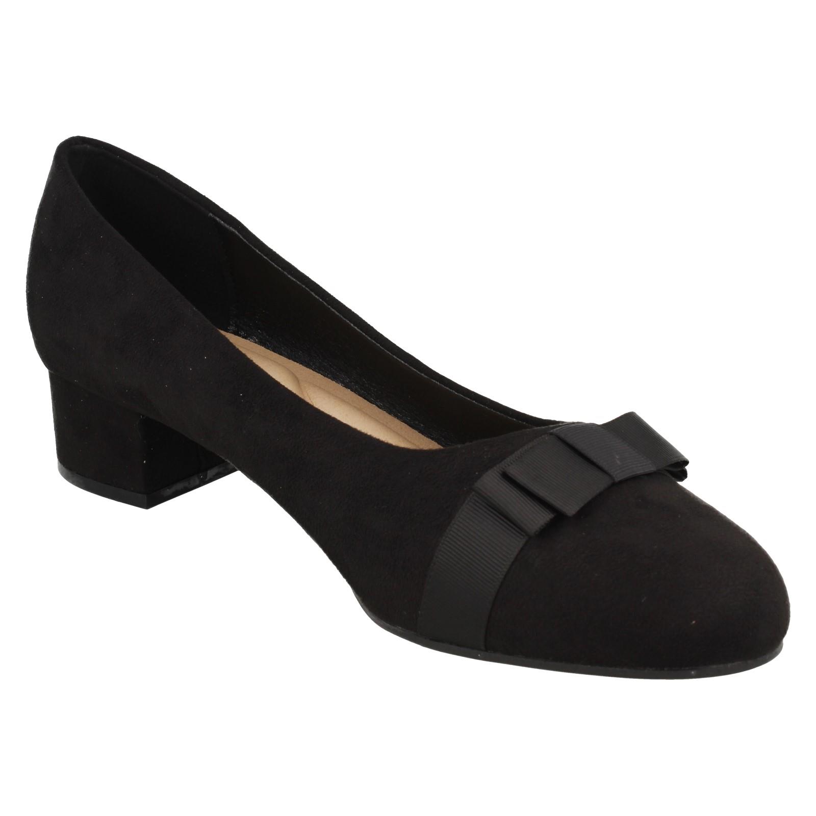 Ladies Spot On Block Heel Formal Wide Fit Court Shoes  F9R0151 - Picture 3 of 19