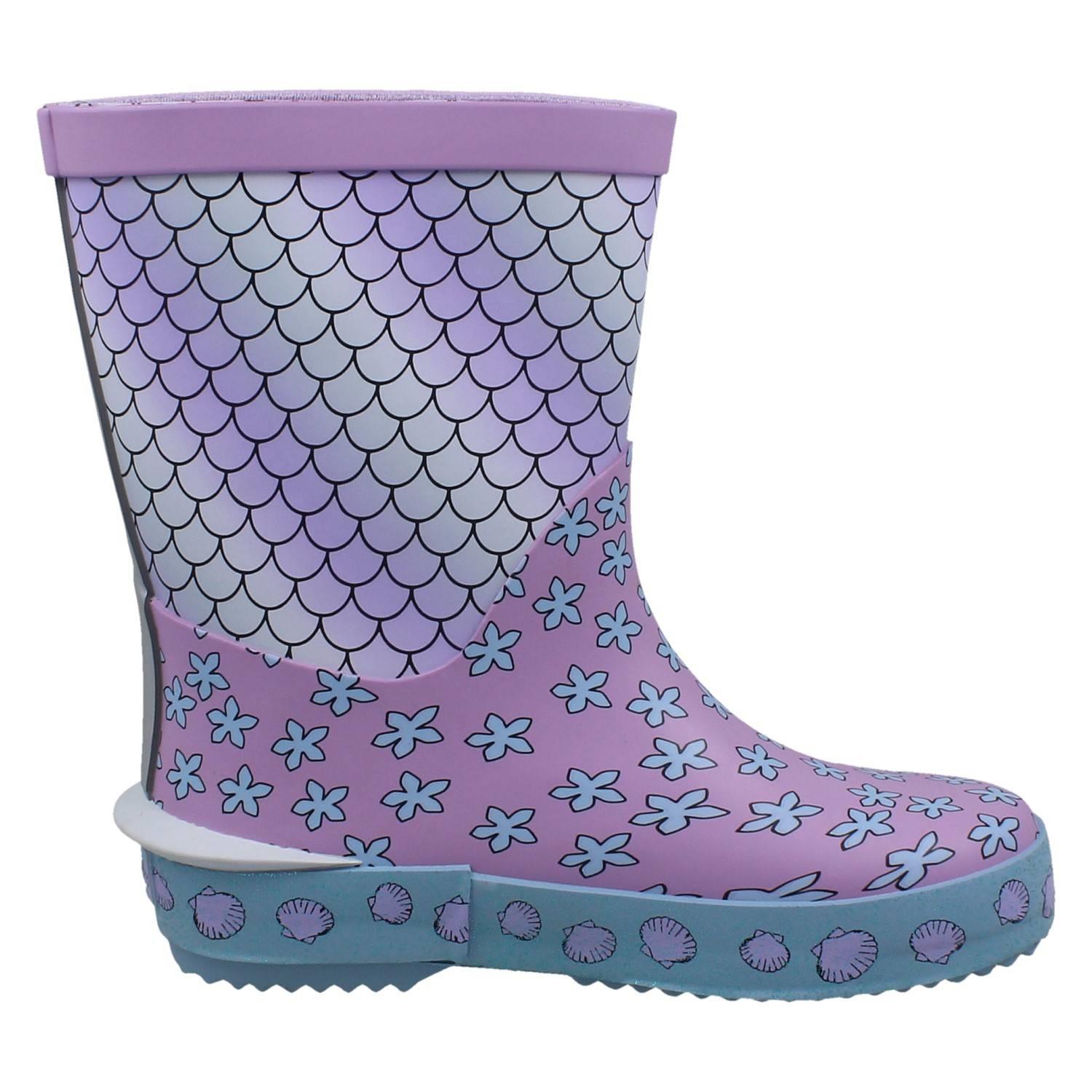 Childrens Clarks Waterproof Grippy Soled Pull On Wellington Boots Tarri Run - Picture 7 of 46