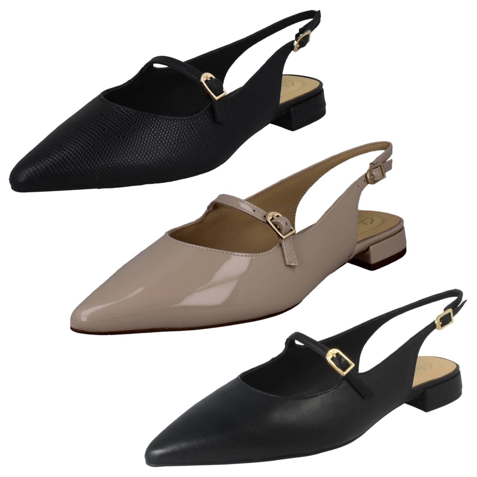 Mujer Clarks Cierre de Hebilla Zapatos Destalonados Sensa 15