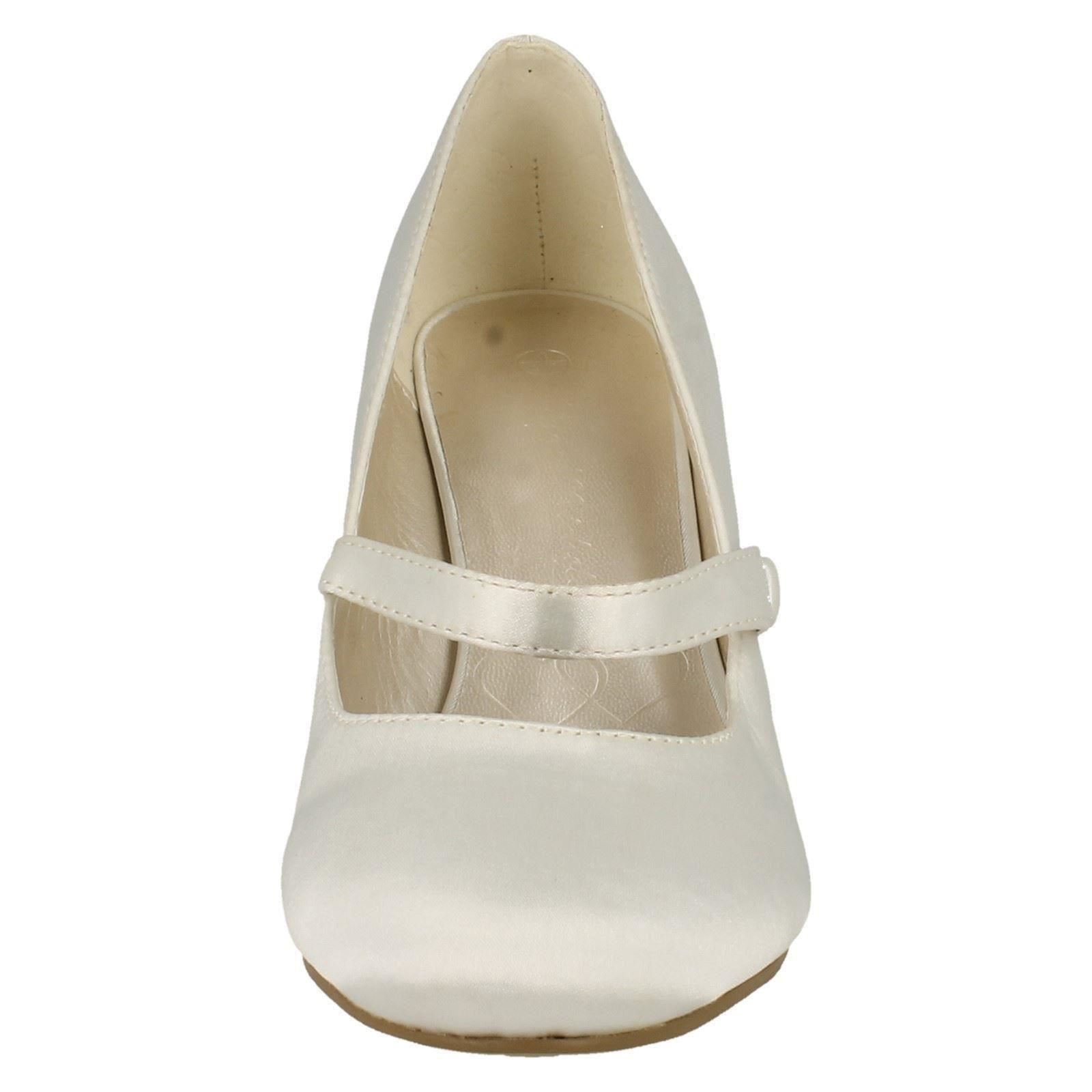 Ladies Anne Michelle Low Heel Wedding Shoes - Picture 9 of 28