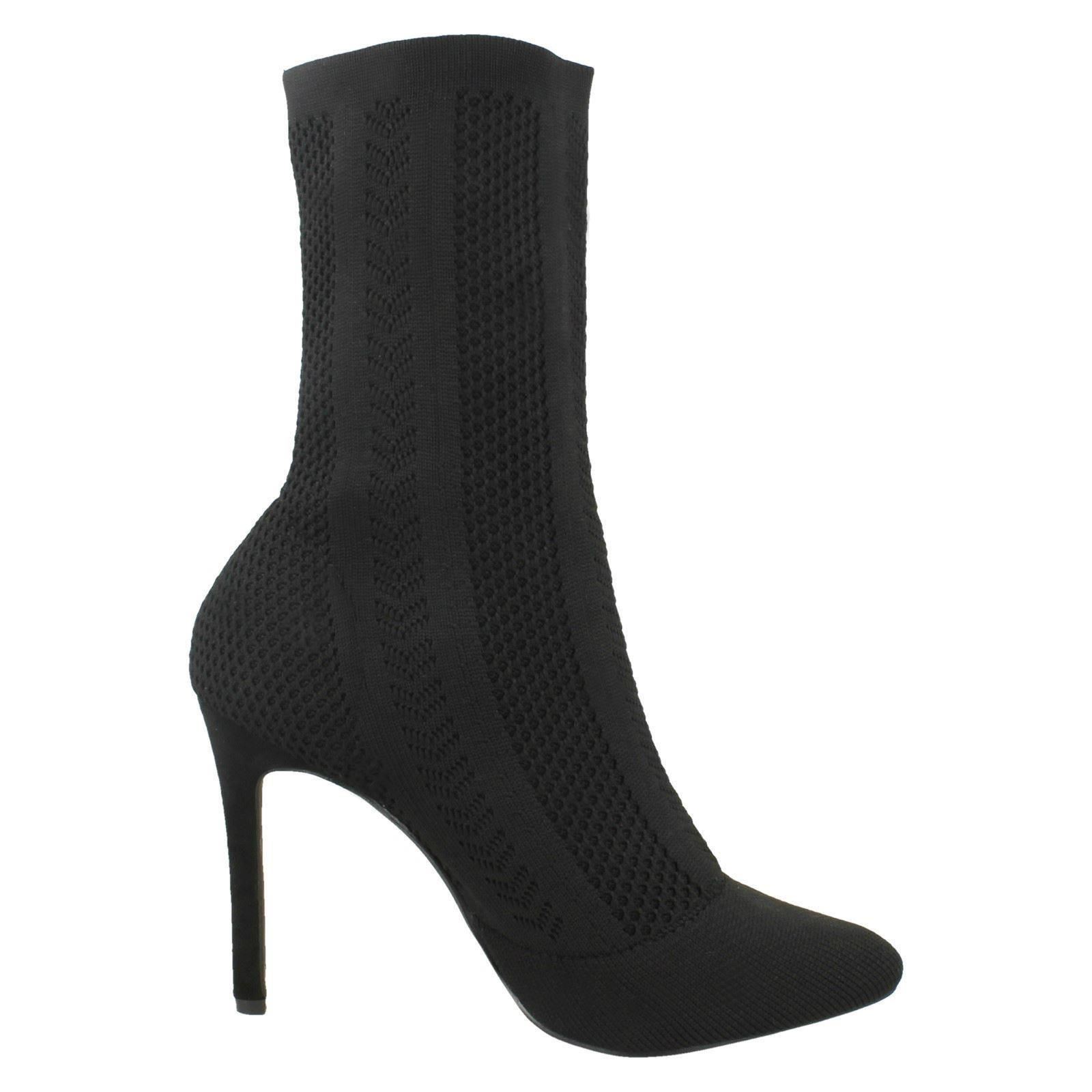 Botas de pantorrilla tejidas de tacón alto Anne Michelle para dama *F5R0876* - Imagen 3 de 19