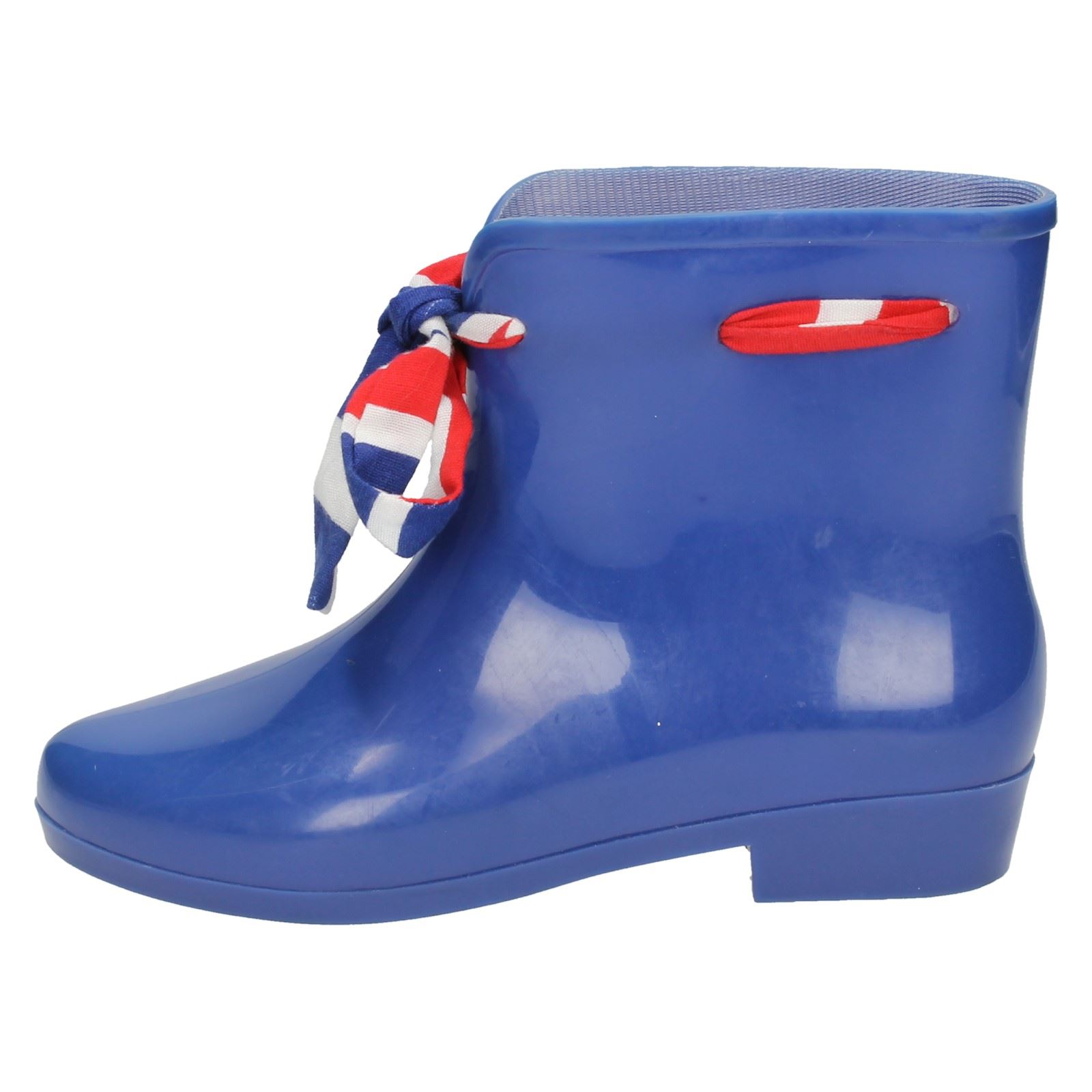 Ladies Spot On Tied Bow Detail Ankle 'Wellington Boots' - Picture 12 of 46