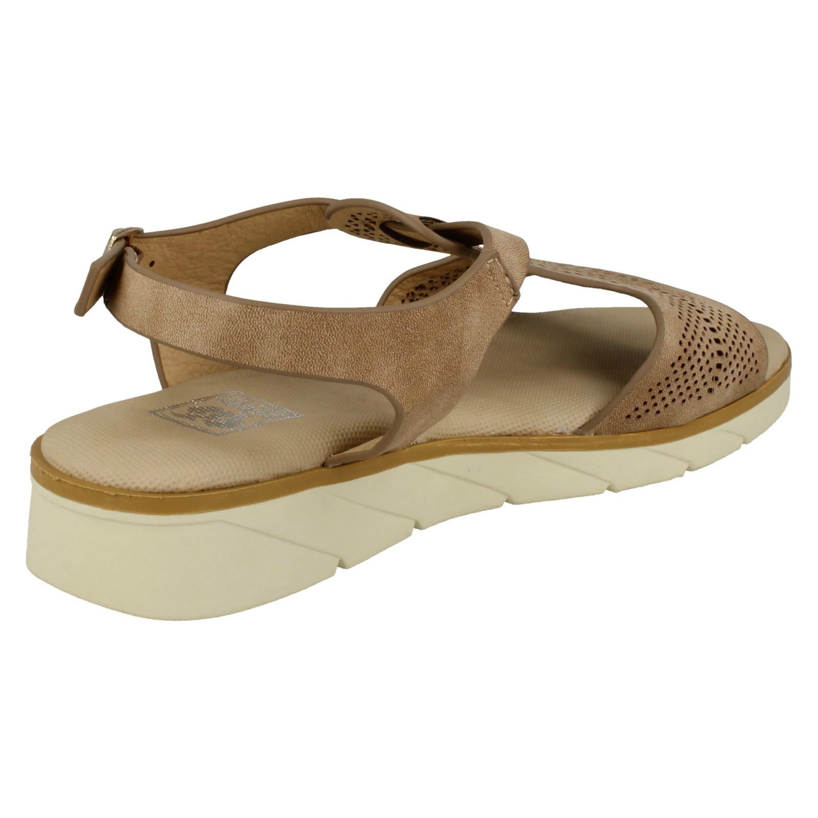 Ladies Down To Earth 'Low Wedge Sandals' - Picture 19 of 19
