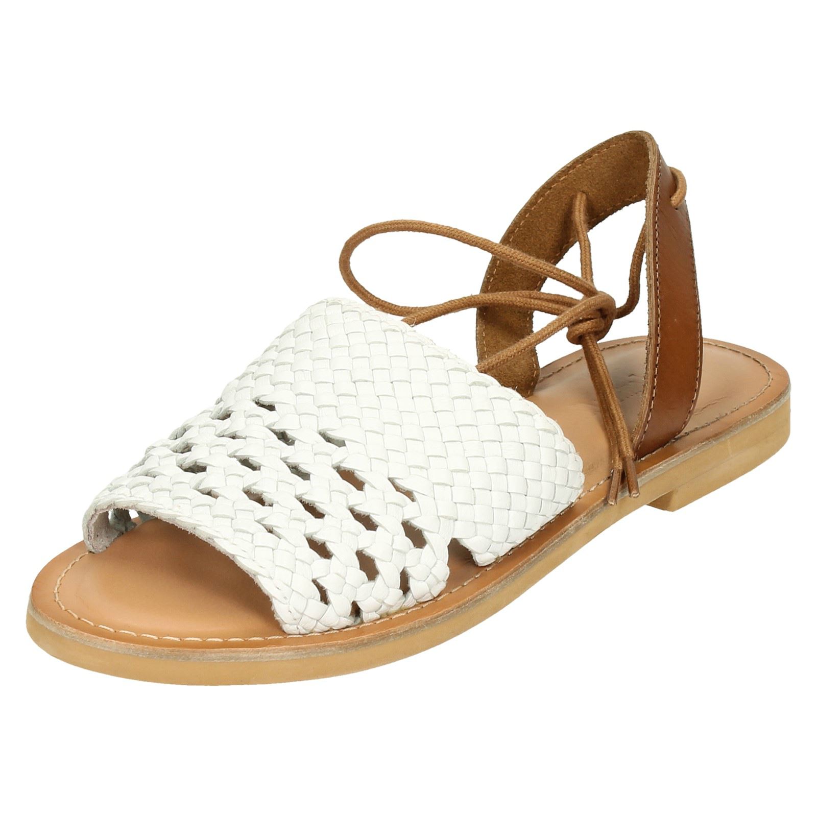 weaved leather sandals