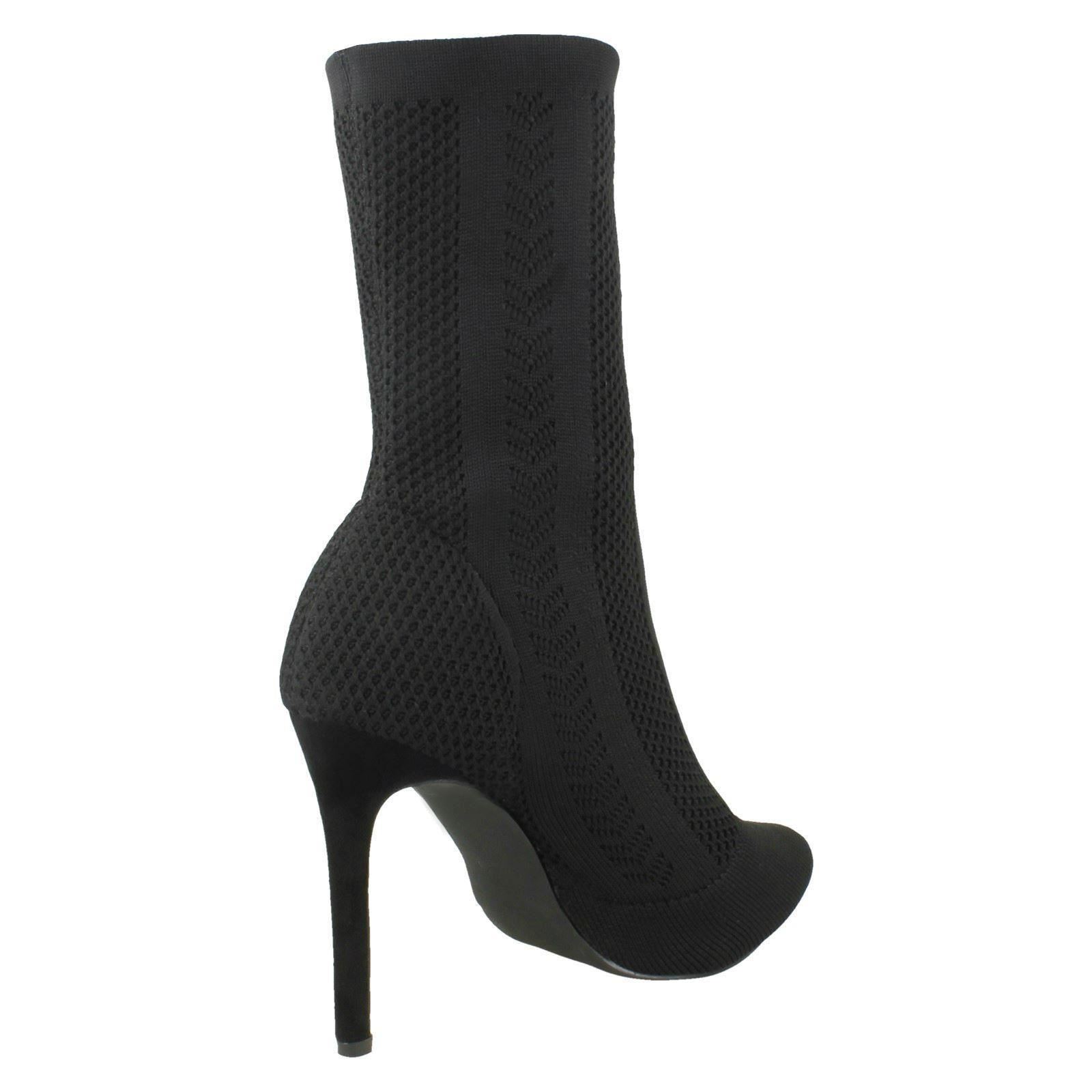 Botas de pantorrilla tejidas de tacón alto Anne Michelle para dama *F5R0876* - Imagen 8 de 19