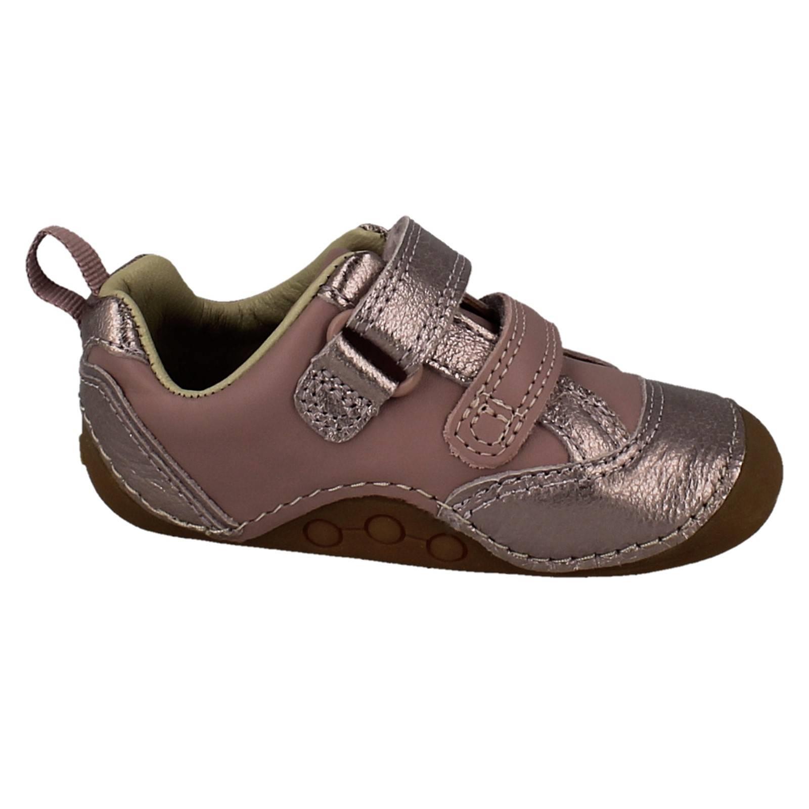 Childrens Clarks Casual Hook And Loop Strap Shoes 'Tiny Sky T' - Picture 34 of 45