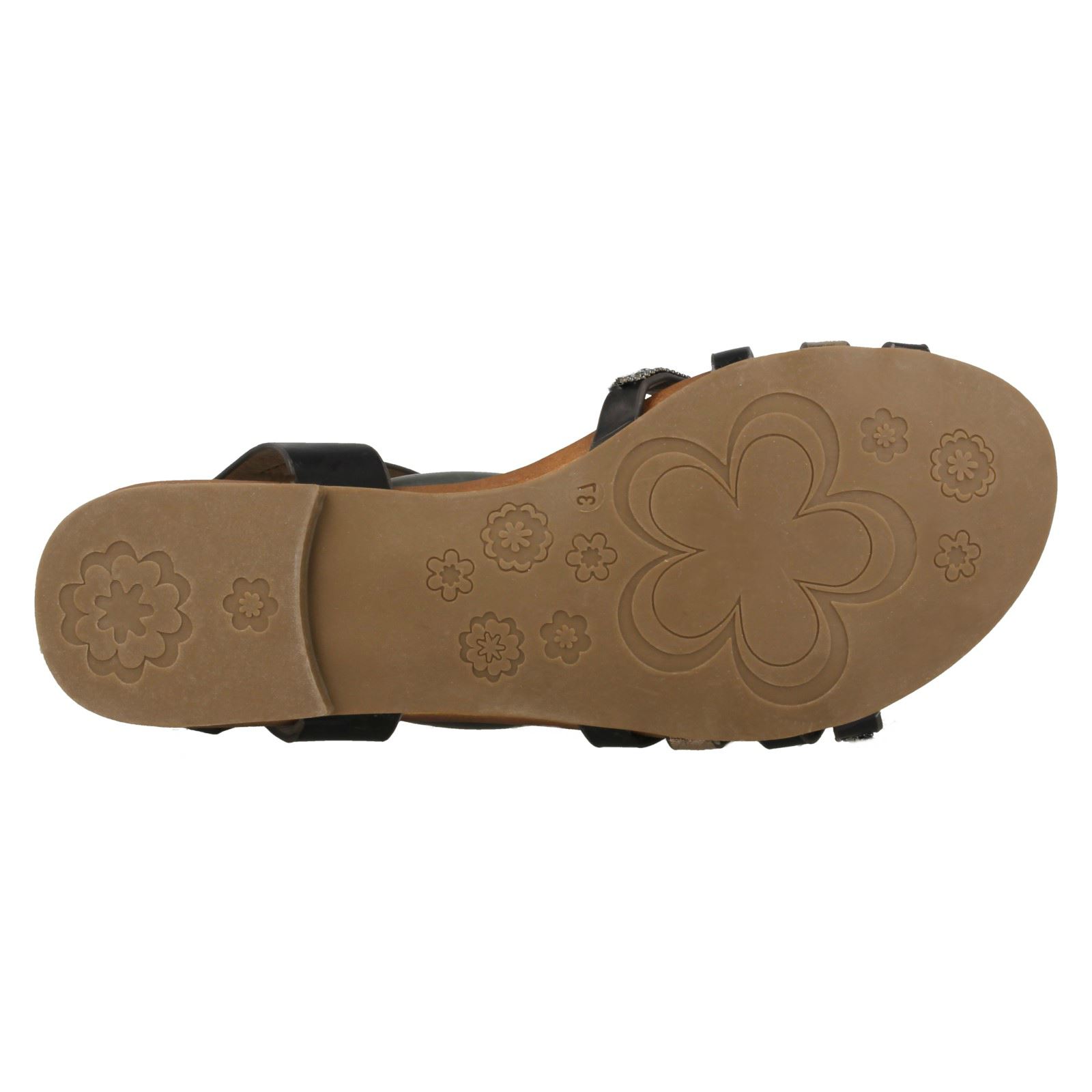 Ladies Down To Earth Flat Beaded Vamp Sandals - Picture 10 of 28