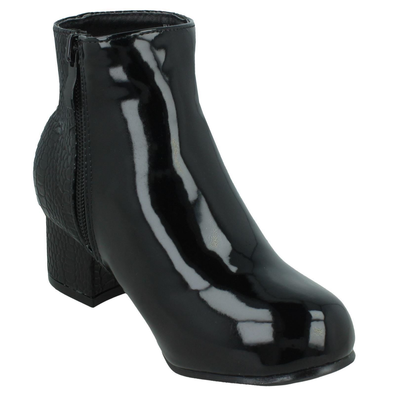 Girls Spot On Heeled 'Ankle Boots' - Picture 9 of 10