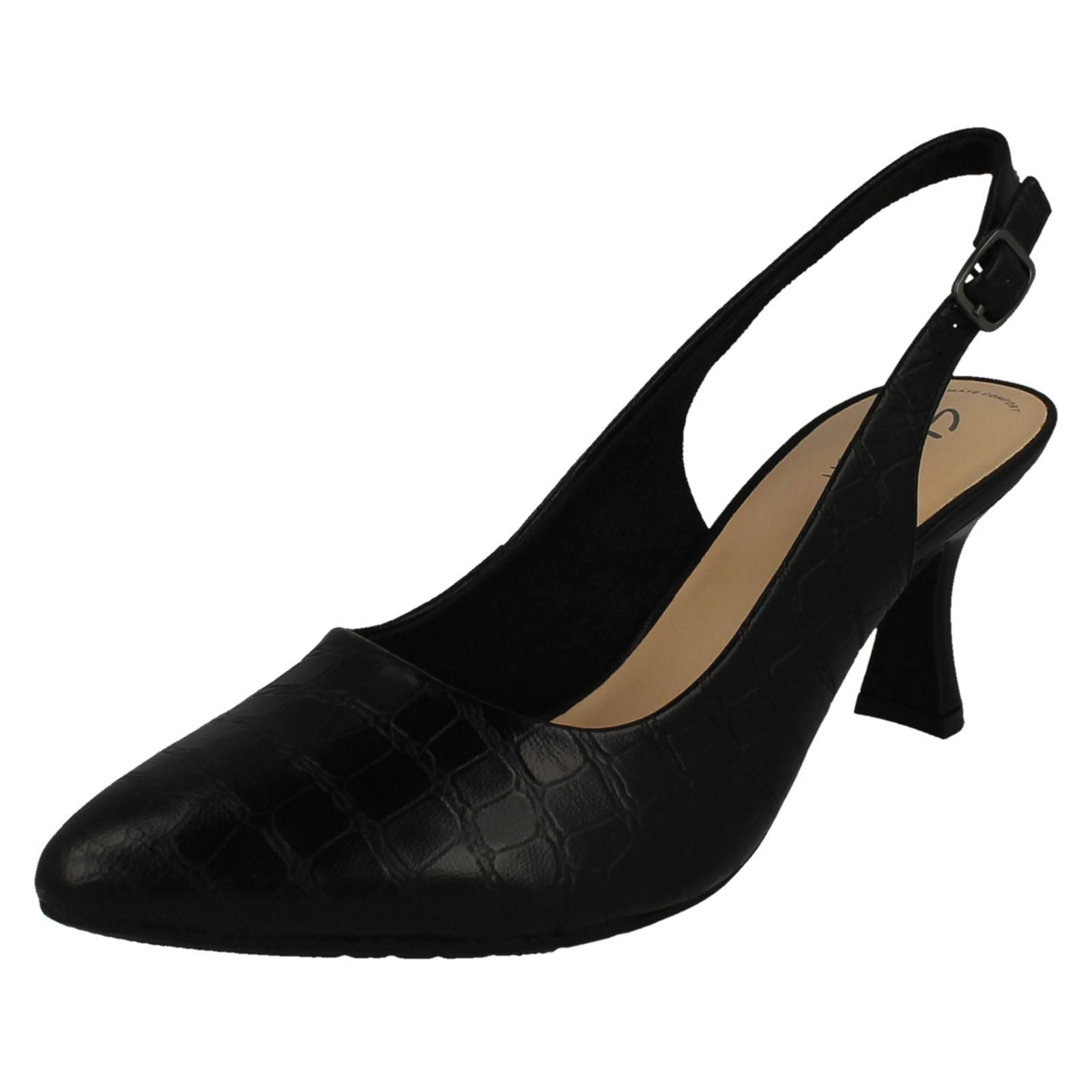 Femmes Clarks Habillé Cuir Bout Pointu Boucle Bride Arrière Kataleyna Step - Bild 2 von 19