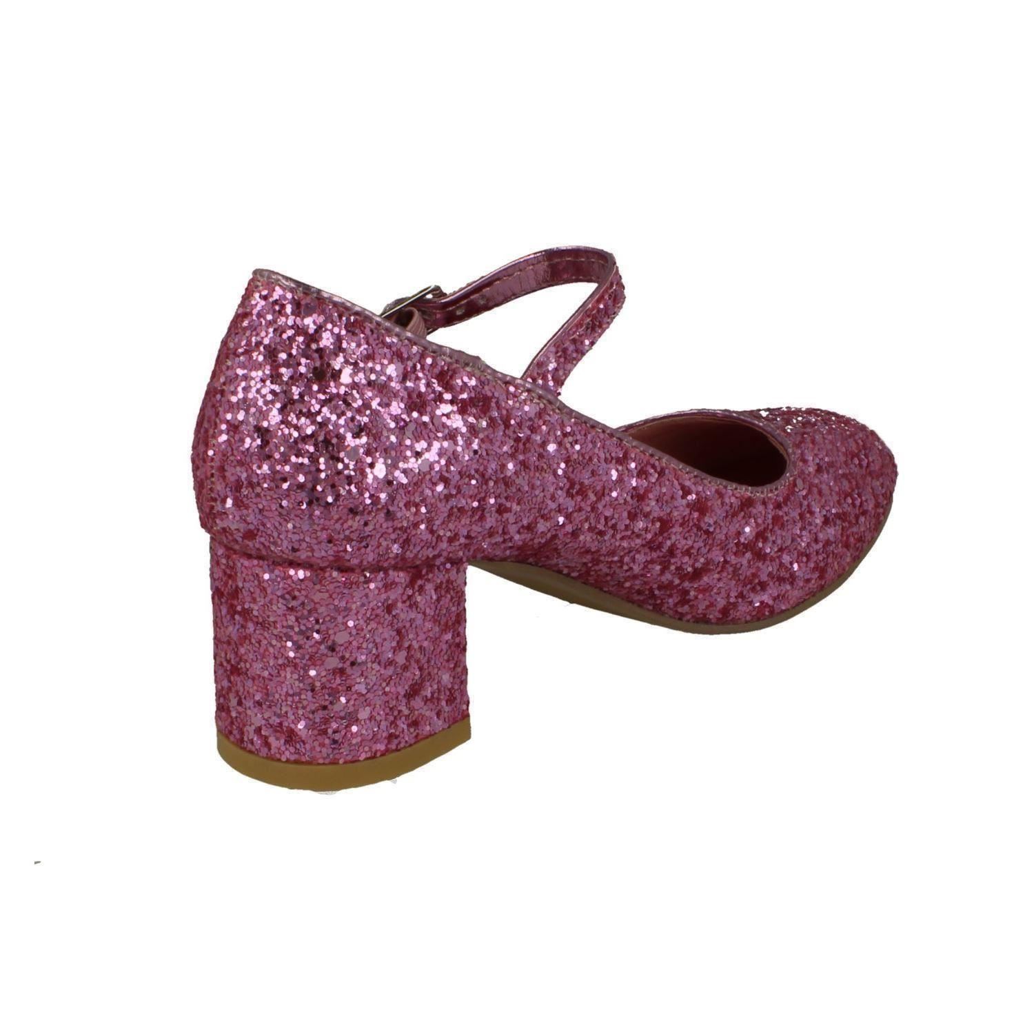 Girls Spot On Heeled Sparkly Dolly Shoes eBay