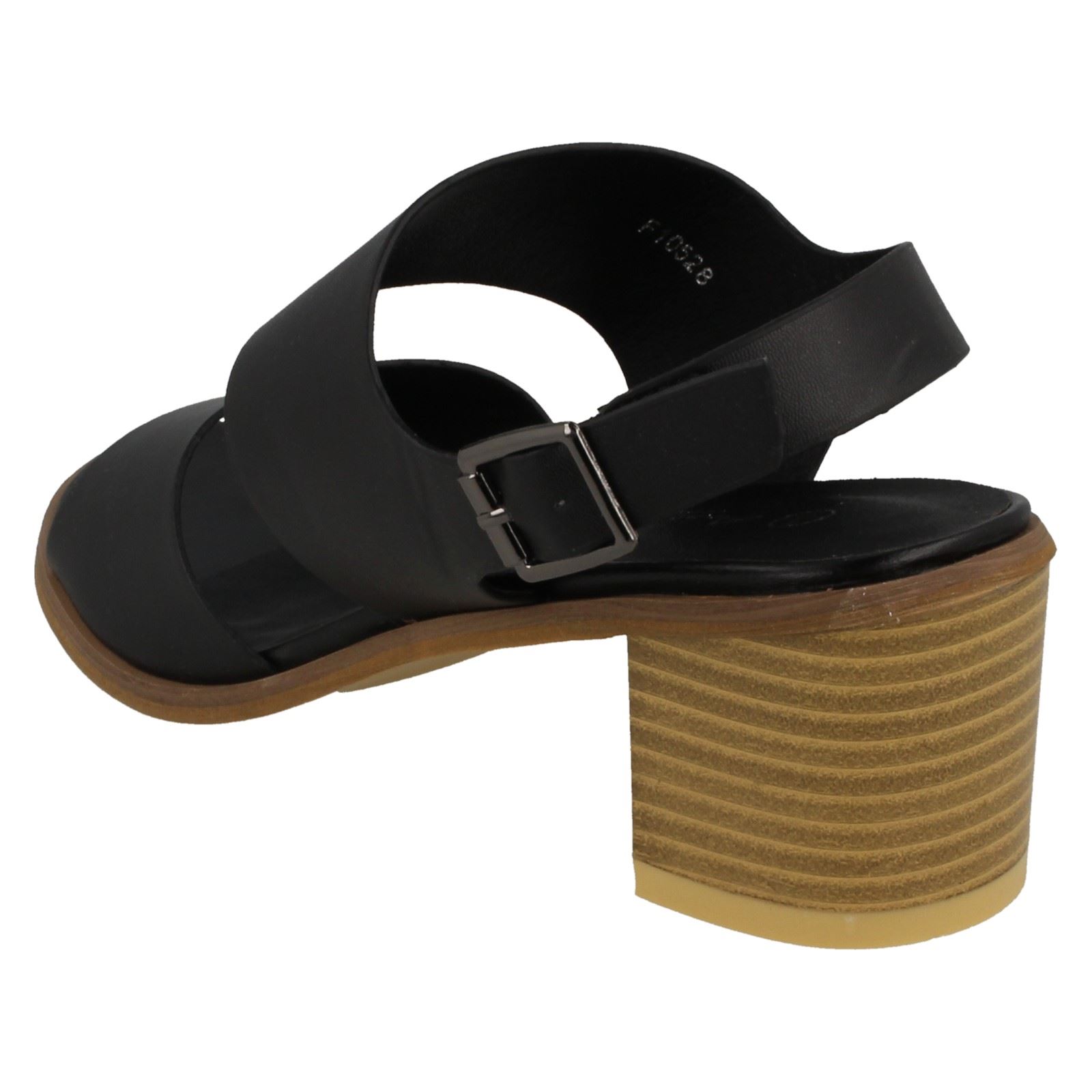 Ladies Anne Michelle Ankle Strap Casual Sandals With A Buckle Fastened Strap - Picture 8 of 28