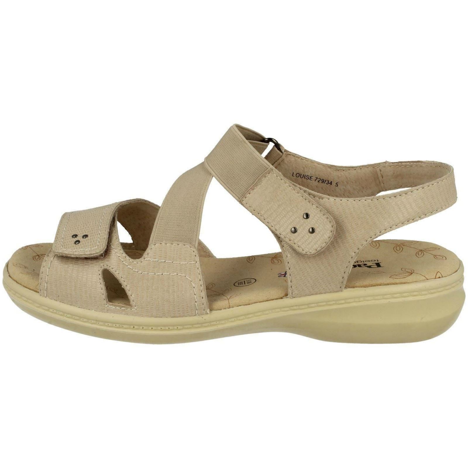 Ladies Padders Wide Fit Casual Sandals Louise | eBay