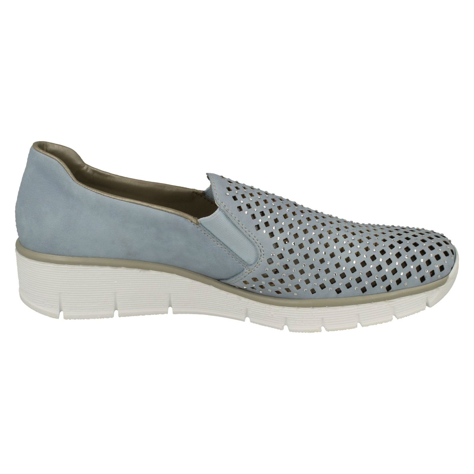 Blu 537a6 On Loafers Rieker Slip Ladies wgxOqXn7X