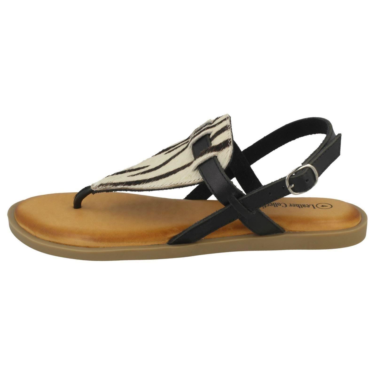 Ladies Leather Collection Animal Print "Sandals" - Picture 3 of 28