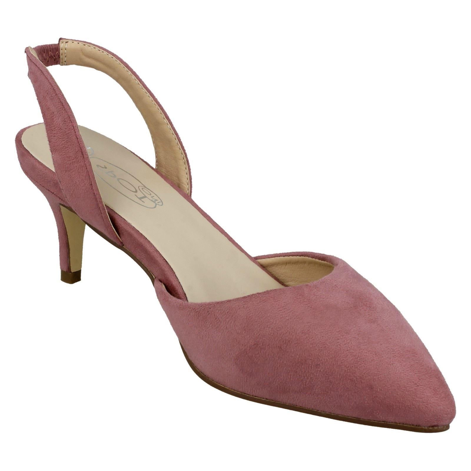 Ladies Spot On Slingback Shoes Heels *F9R0057* - Picture 26 of 73