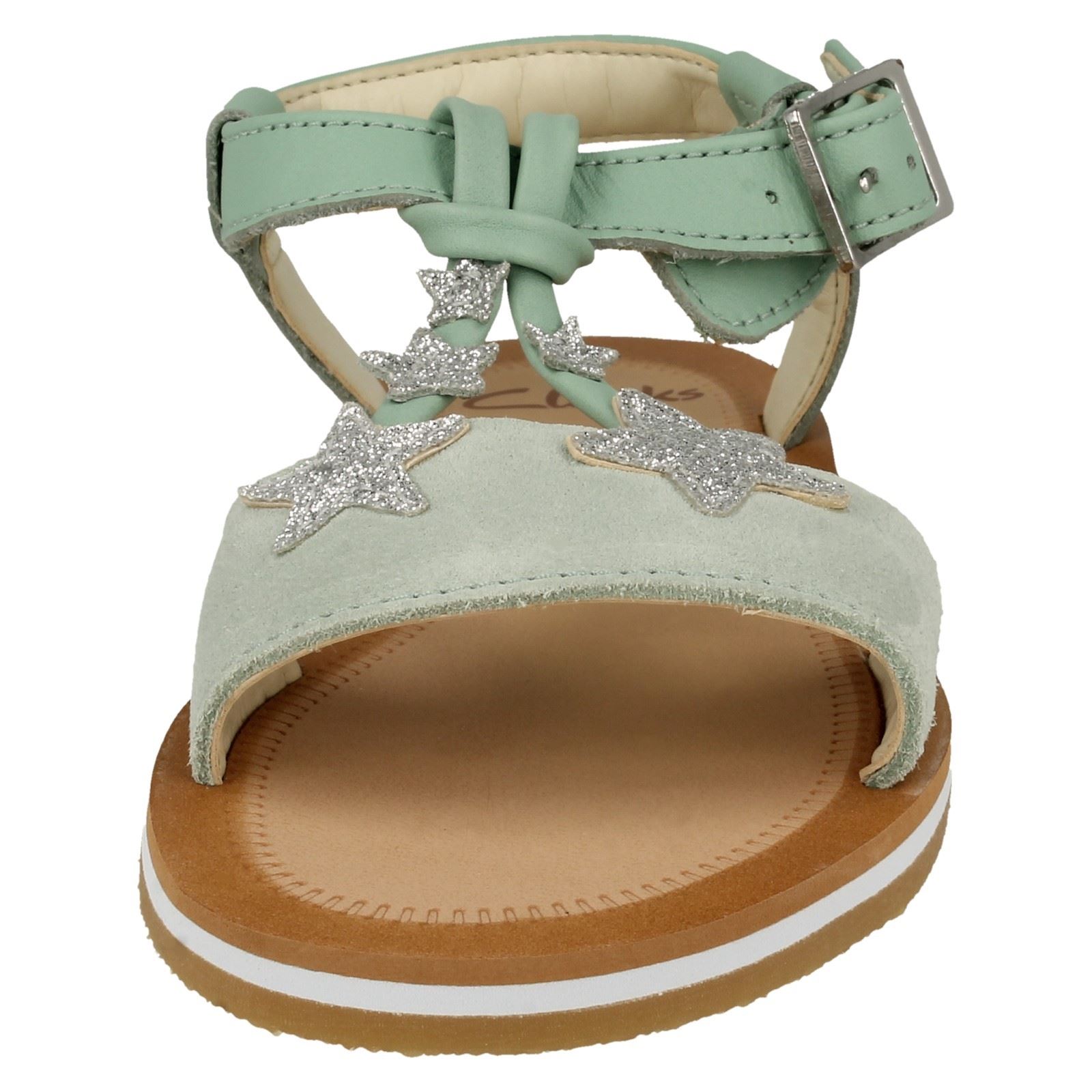 Girls Clarks Stylish Star Detailed Sandals Finch Summer K - Picture 9 of 19
