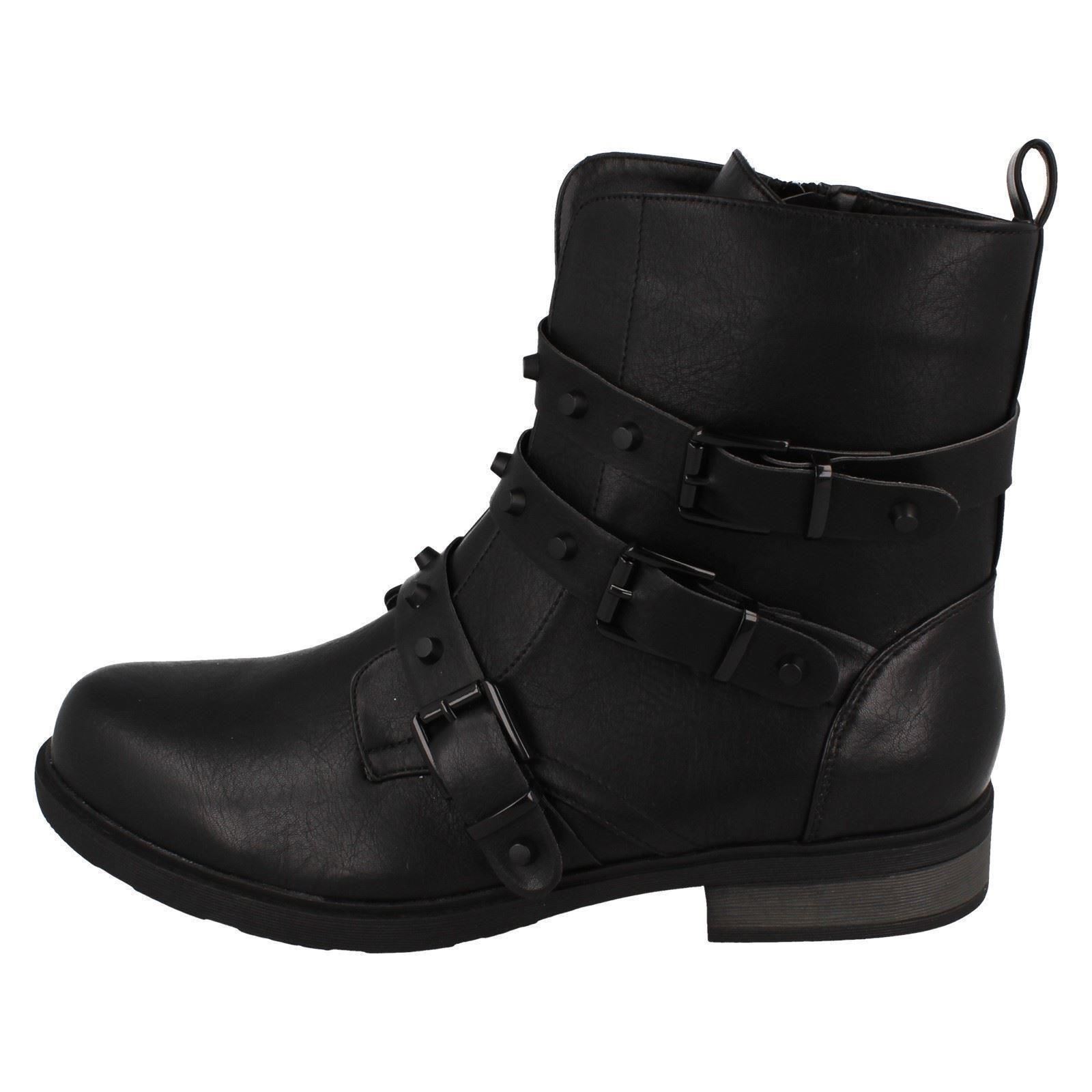 Ladies Spot On Ankle Boots - Picture 4 of 19