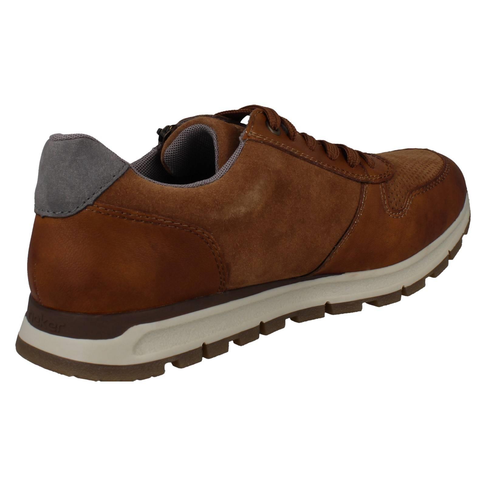 Mens Rieker Smart Casual Leather Lace/Zip Shoes Removable Insole *B0505* - Picture 6 of 10