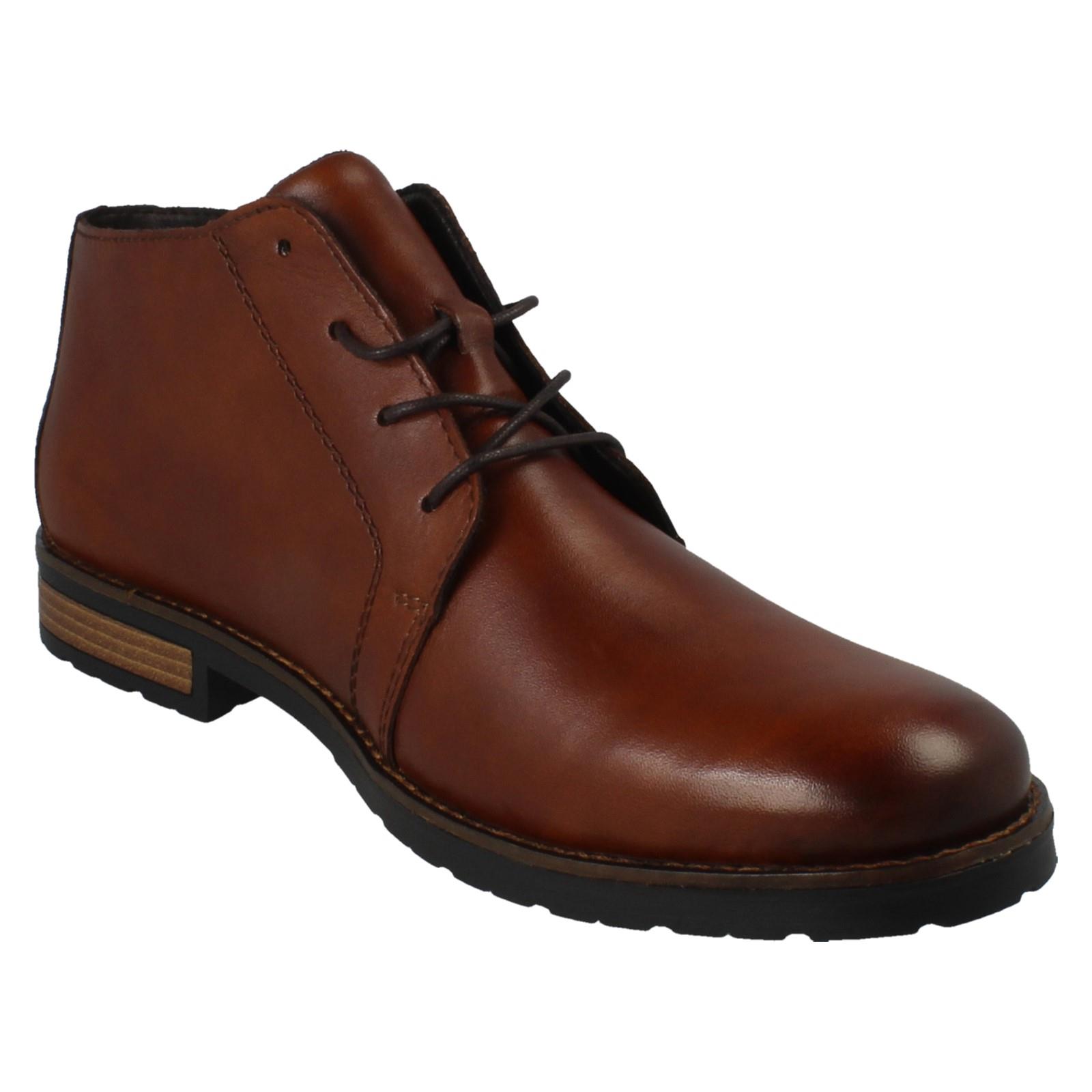 Mens Rieker Zip and Lace Up Fastening Chelsea Ankle Boots *14609* - Picture 9 of 10