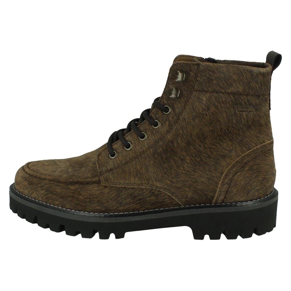 Mens Rieker Suede Leather Lace Up & Zip Extra Width Casual Ankle Boots: 30414 - Picture 3 of 10