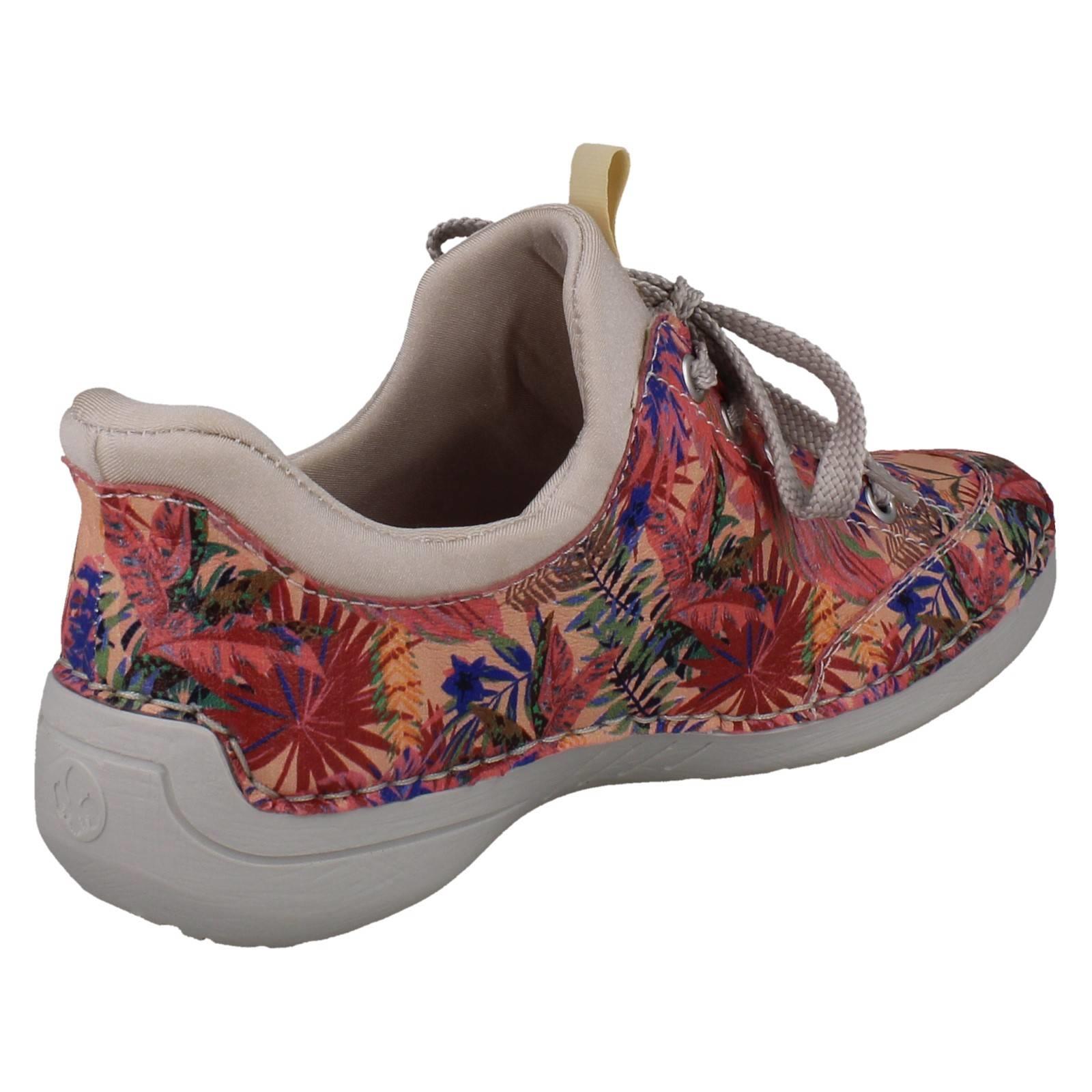 Ladies Rieker Ready2Go Slip On Synthetic Jungle Print Trainers 52567 - Picture 6 of 10