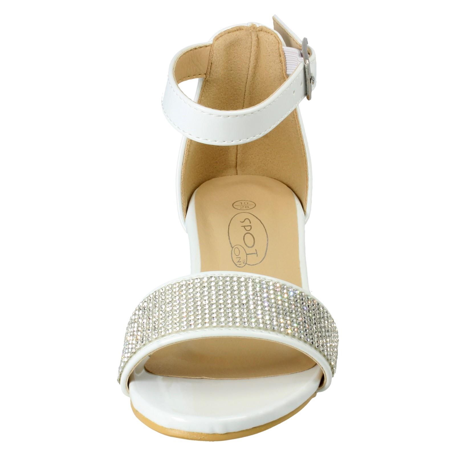 Girls Spot On Formal Heeled Sandals H1R126 - Picture 18 of 19