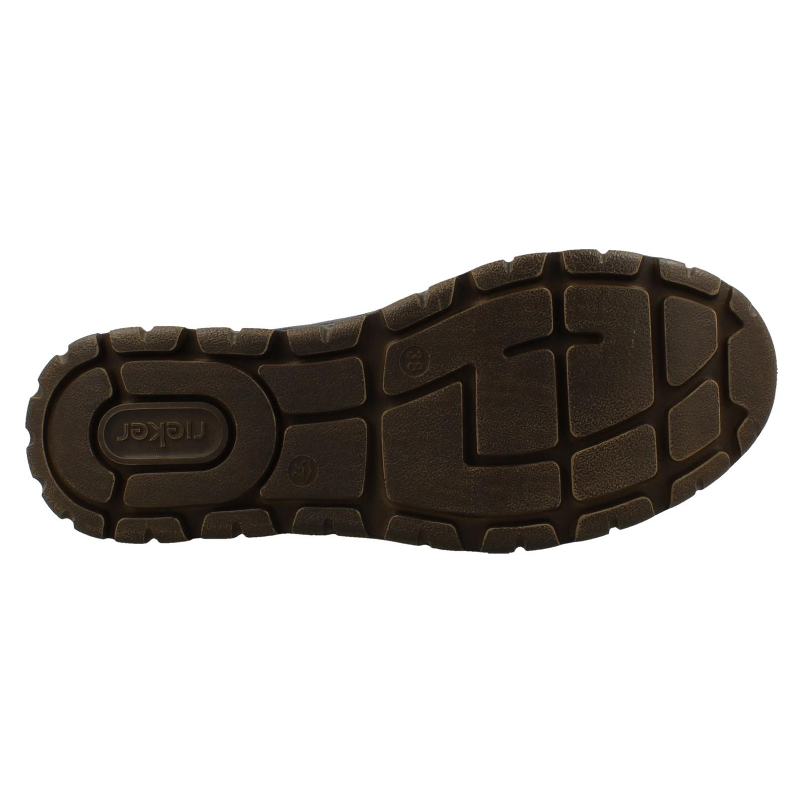 Donna Rieker Tex Pelle Largo Fit Zip Doppia Foderato Stivali Caviglia N1305 - Picture 10 of 19