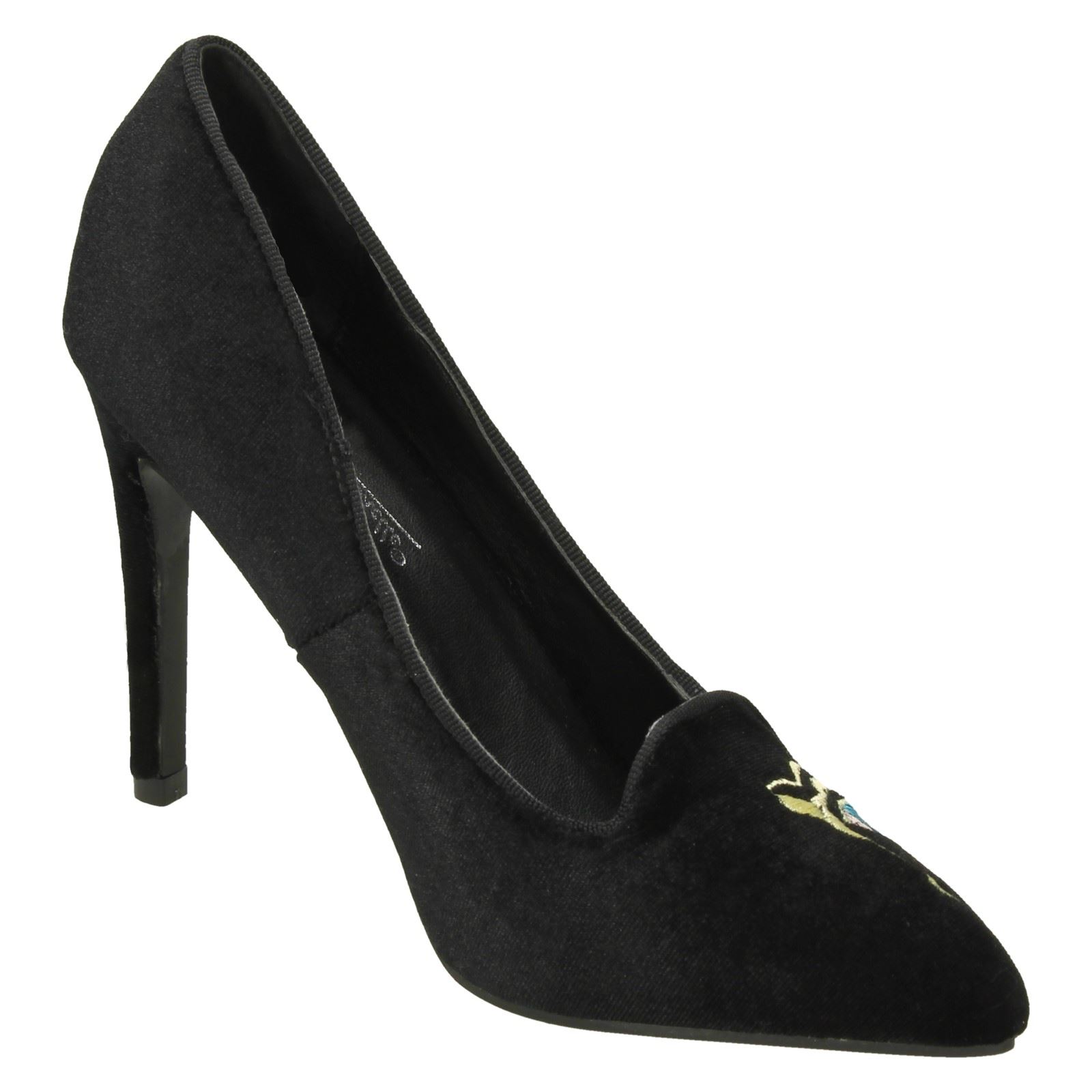 Zapatos De Tacón Con Estampado De Ojos Anne Michelle Para Damas - Imagen 8 de 10