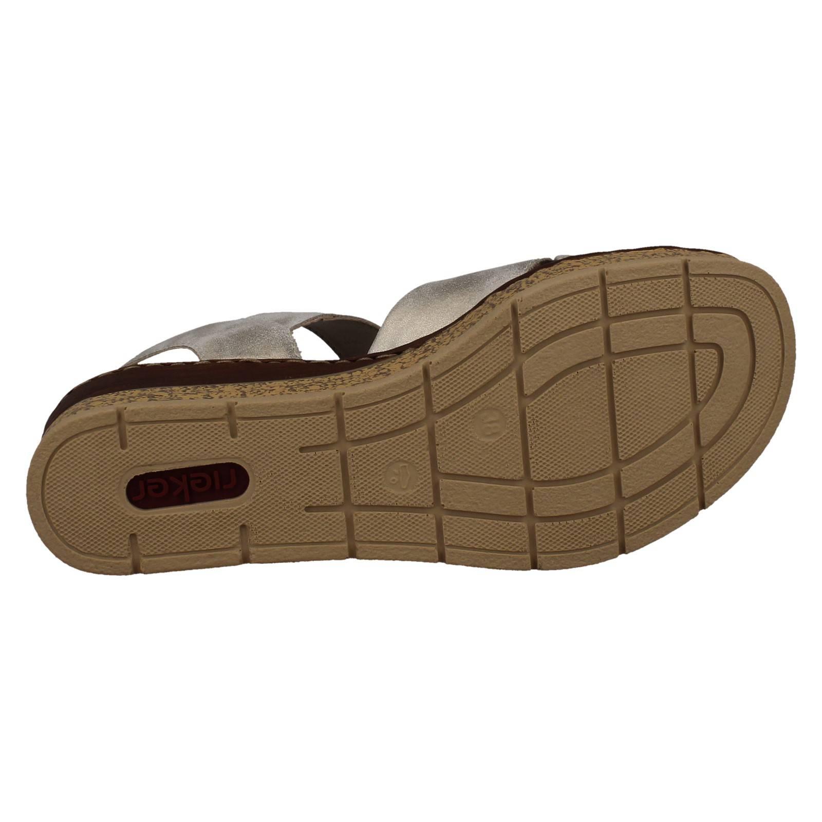 Ladies Rieker Cross Over Synthetic Leather Wedge Sandals: 63795 - Picture 10 of 10