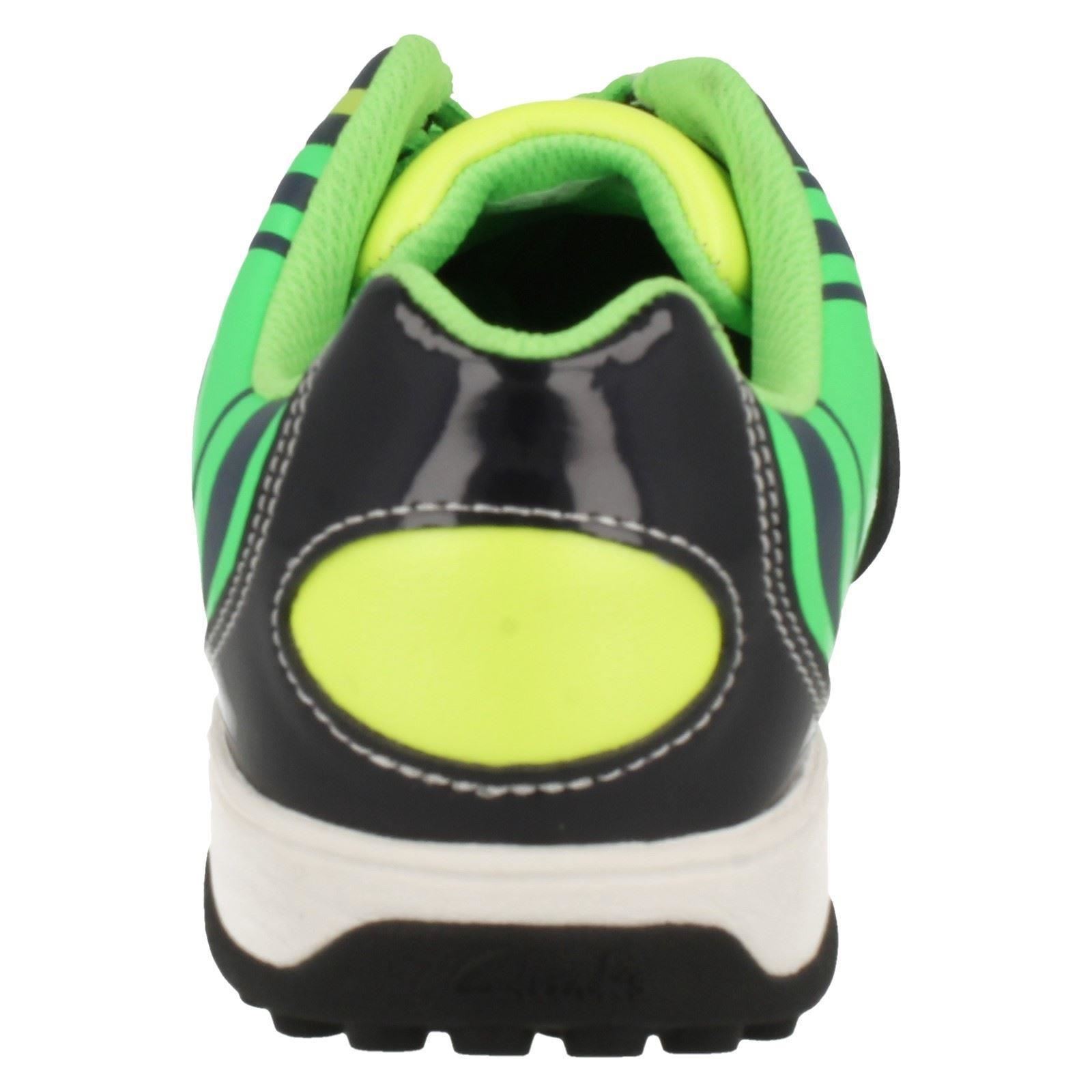 punta de cordones para niños redondeada Blue Zapatillas cuero Clarks con deporte de de Sprint Cica con Aw10p