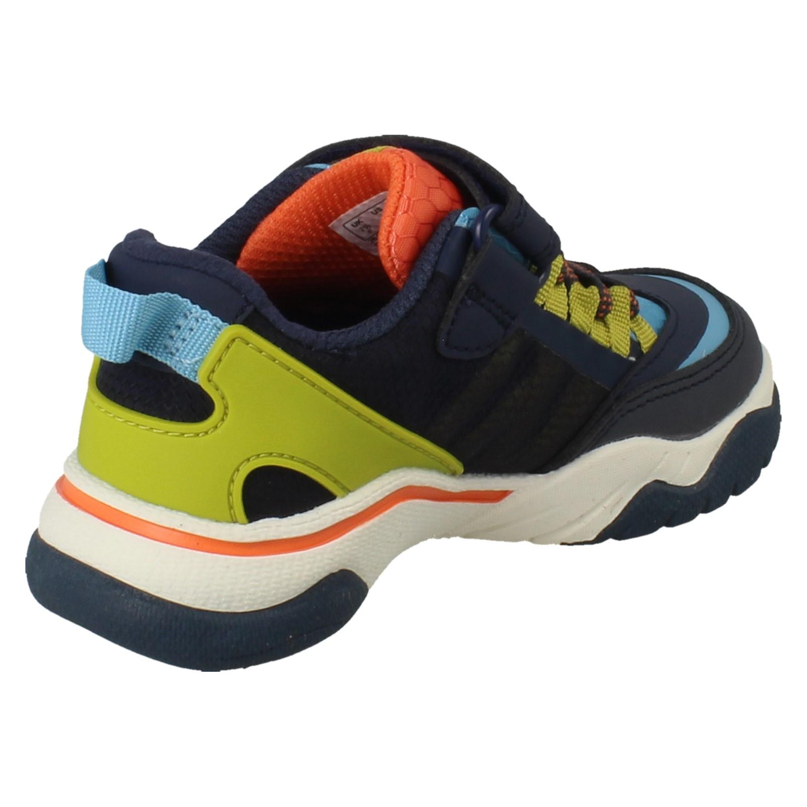 Kids Clarks Vegan Colour-Pop Machine Washable Sports Trainers *Feather Track* - Picture 24 of 37