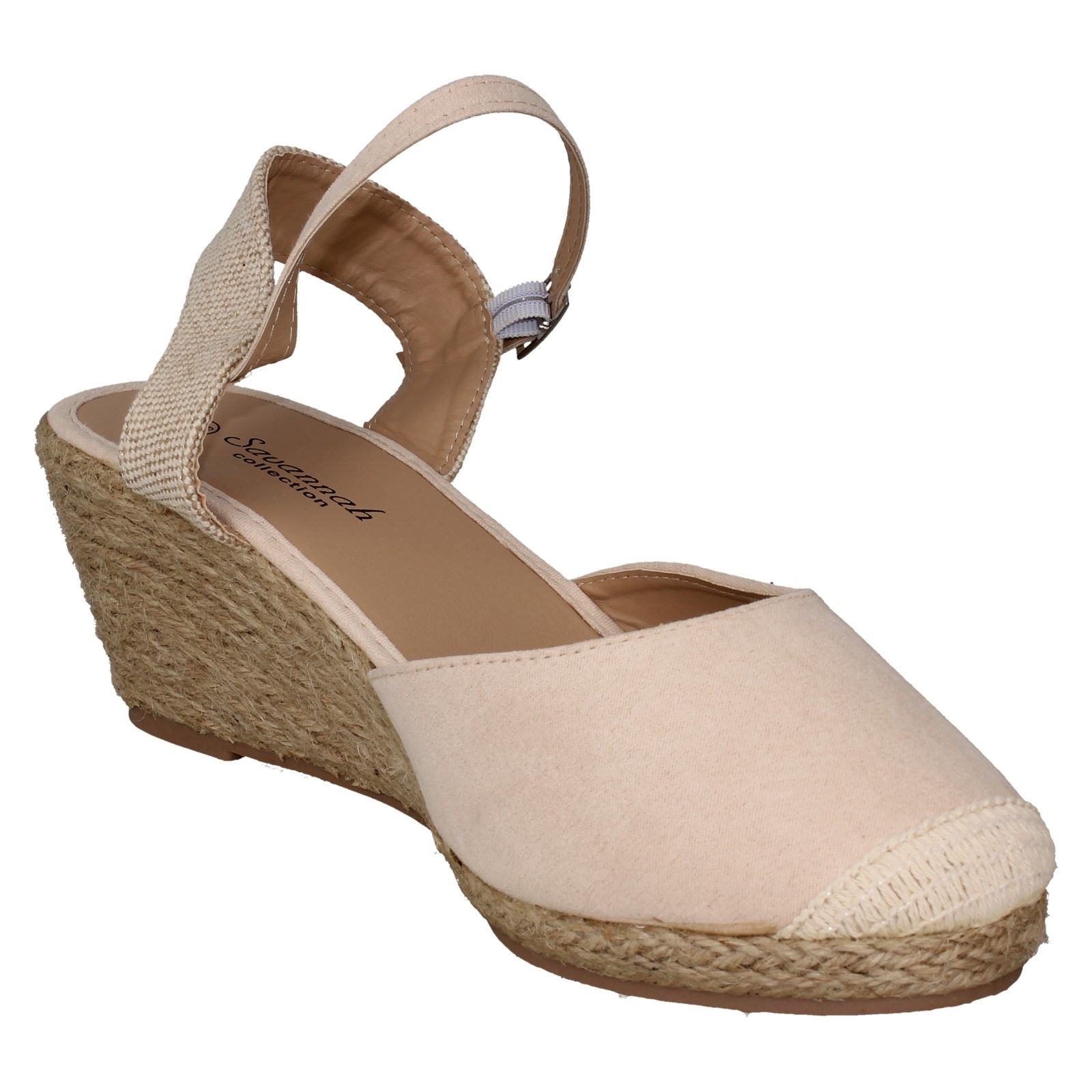 Ladies Savannah Wide Fitting Closed Toe Wedges - Picture 17 of 28