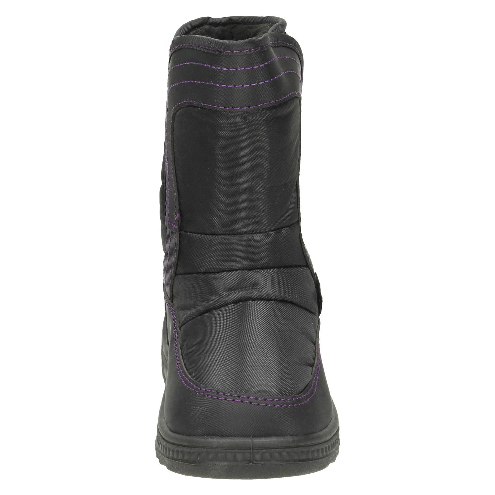 Girls Reflex Fleece Lined Snow Boots 'H4R072' - Picture 8 of 19