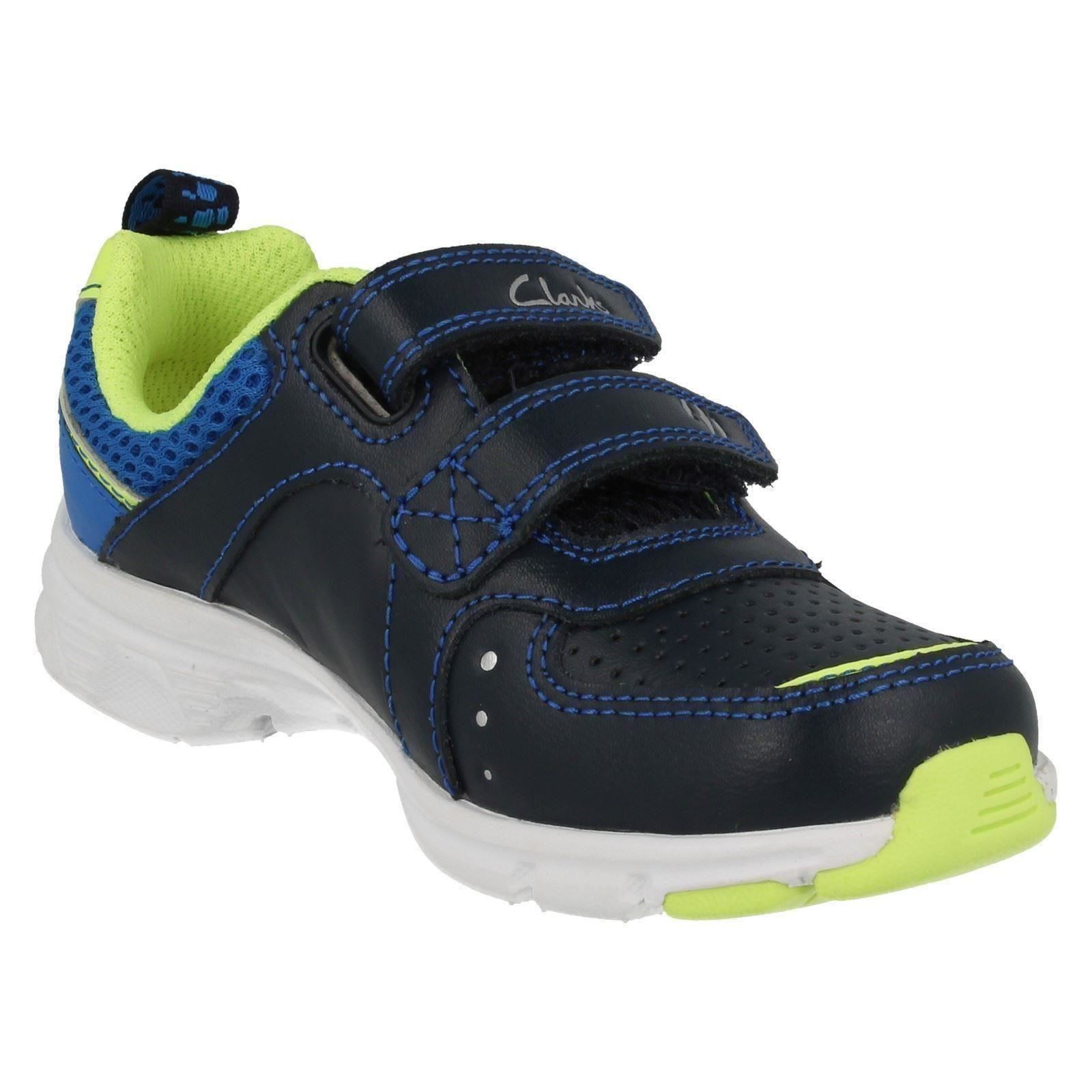 Boys Navy Themed Dinosaur azul Clarks 'roar' Trainers HrHOx
