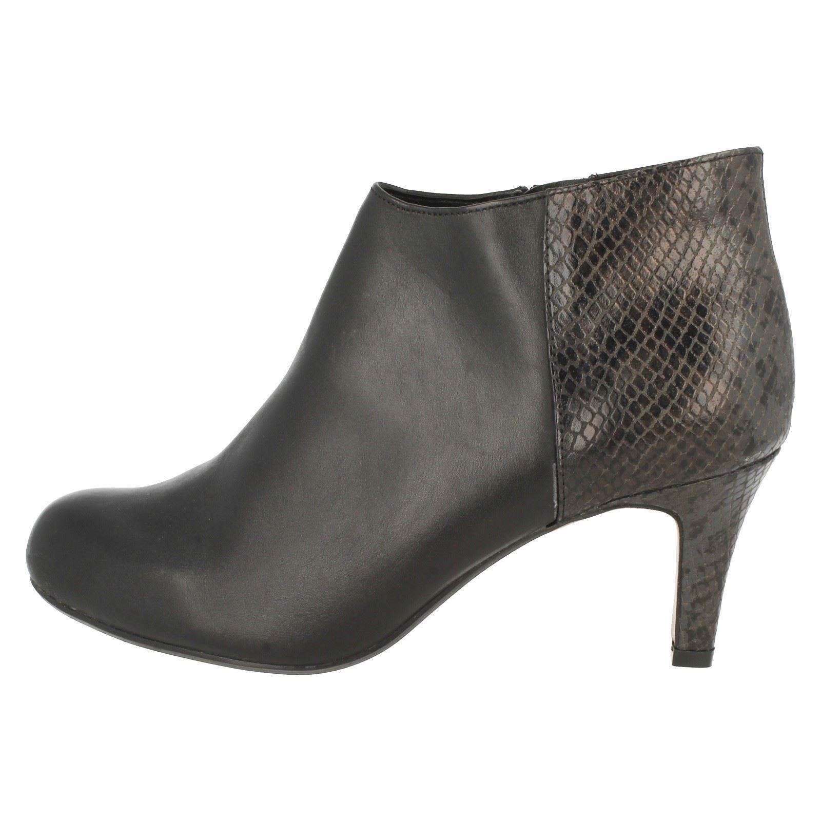 Arista Negro Botines para con Clarks Smart cremallera mujer Flirt xZxYO8w