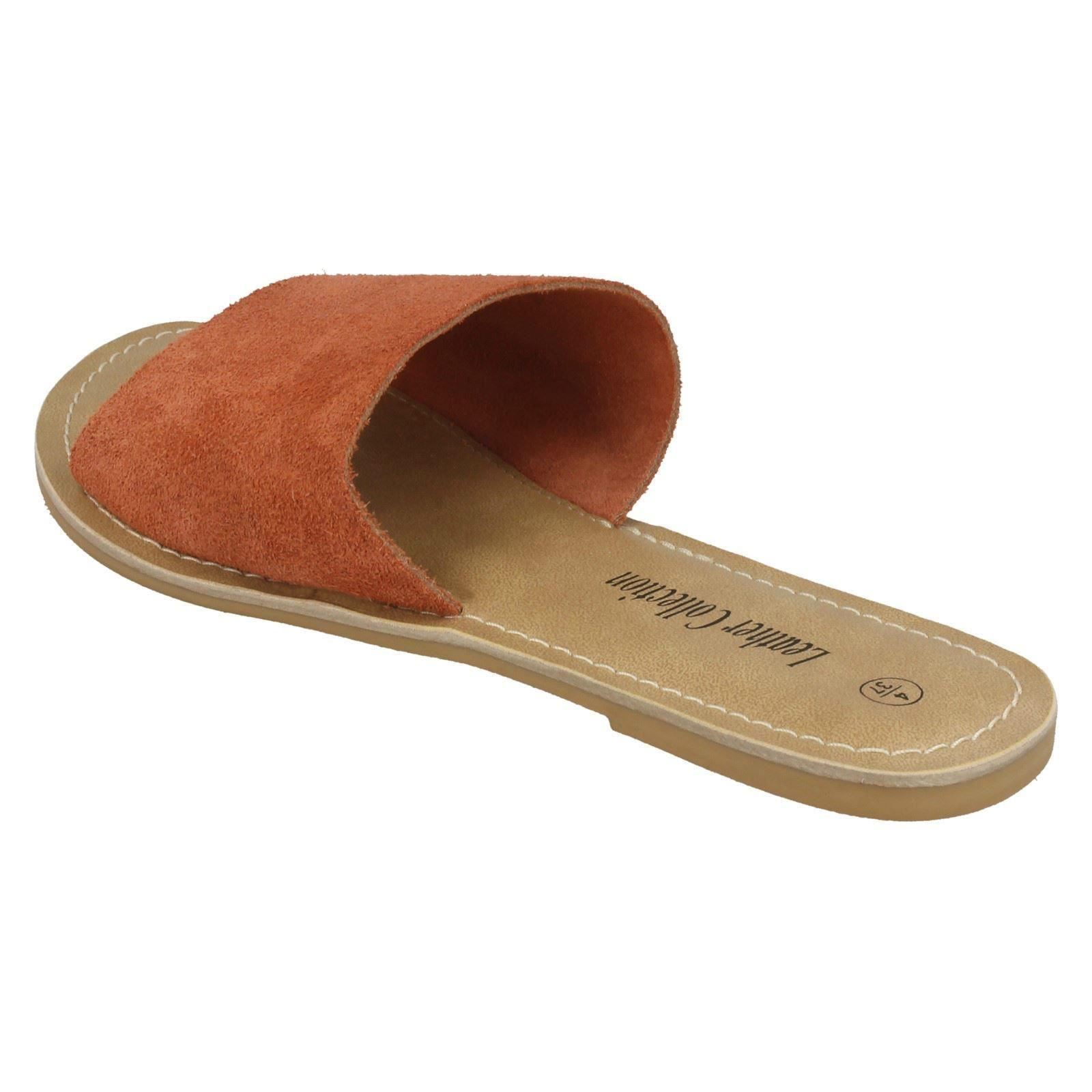 Ladies Leather Collection Suede Mule Sandals - Picture 22 of 55