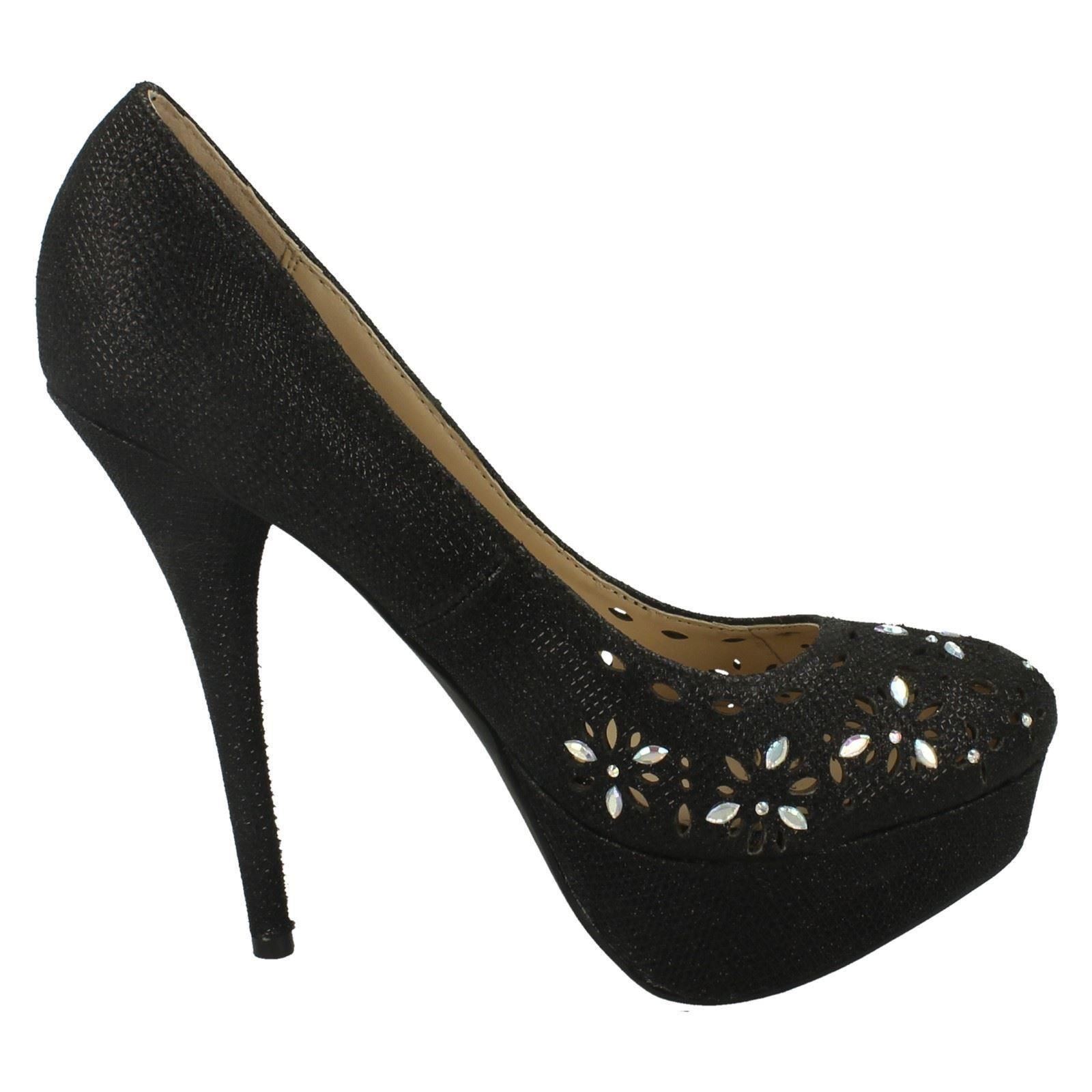 Tacones de aguja brillantes Anne Michelle para dama - Imagen 7 de 19