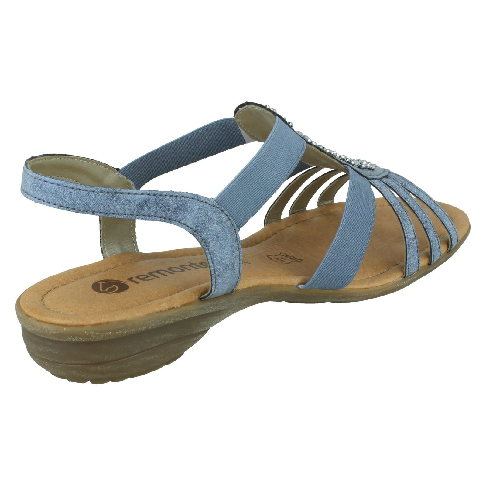 Ladies Remonte Slingback Sandals With Diamante Details 'R3660' | eBay