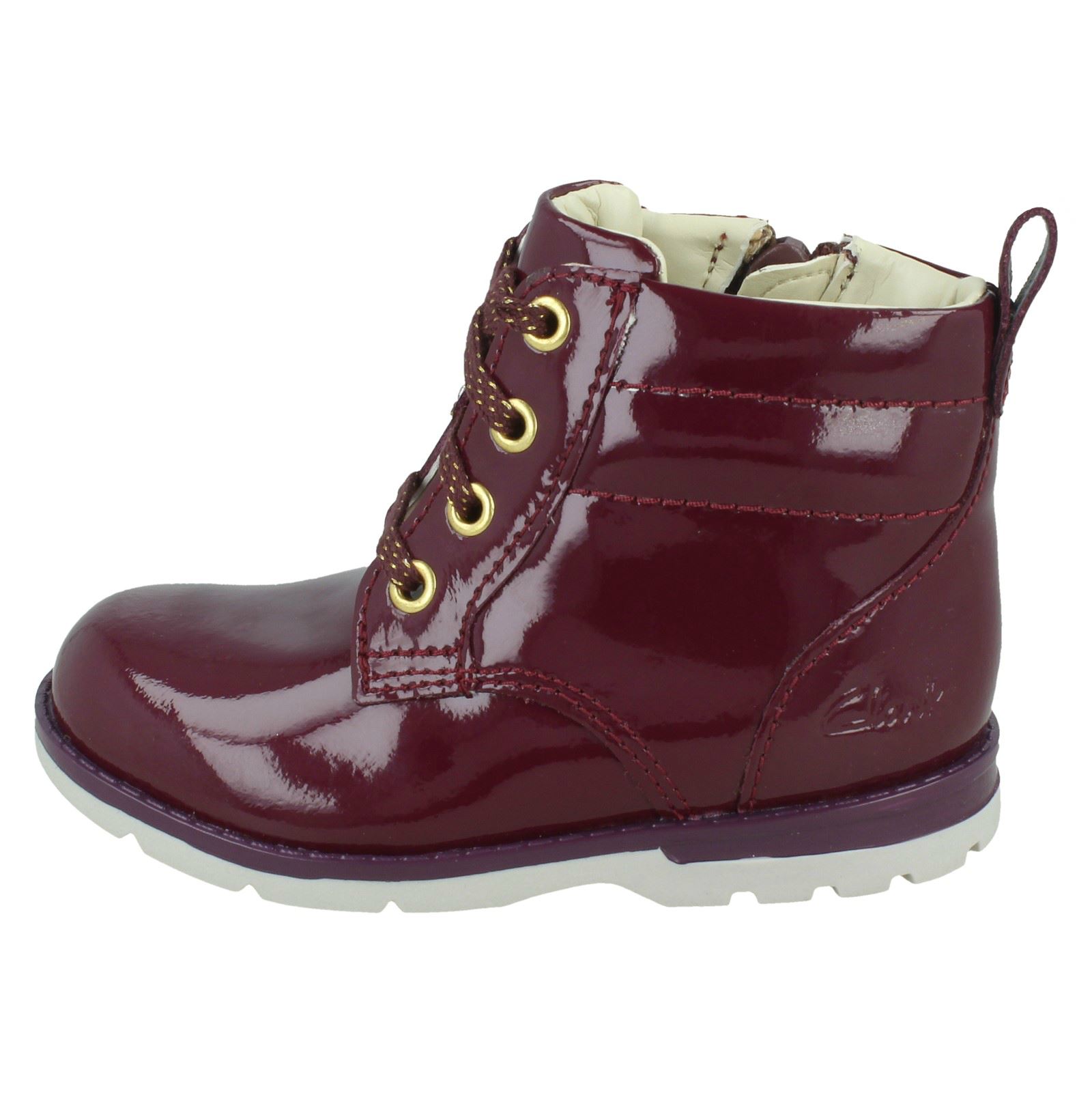 Mädchen Clarks Reißverschluss Stiefeletten Dabi Spitze - Picture 10 of 28