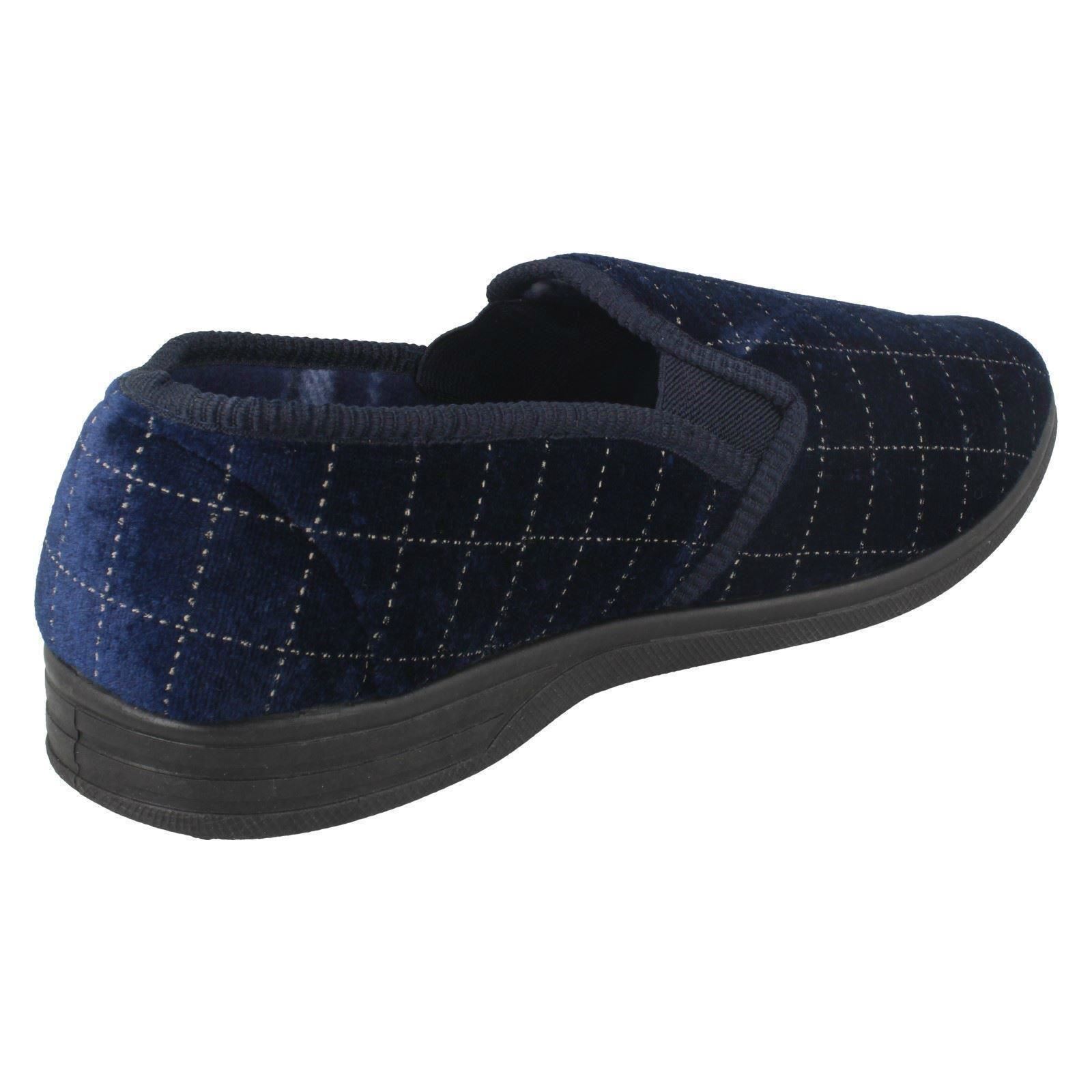 Mens Spot On Check Casual Slippers - Picture 18 of 19