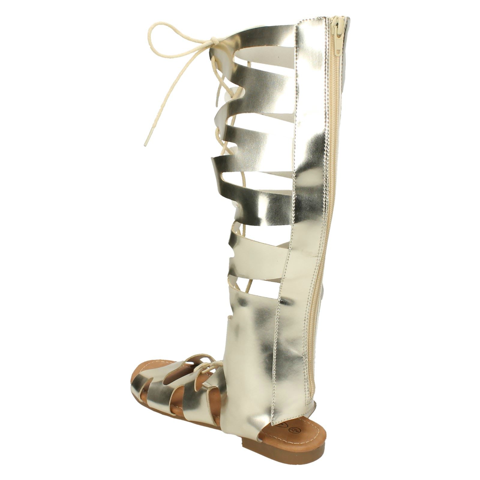 Lace Up Gladiator Sandals Ladies Spot On