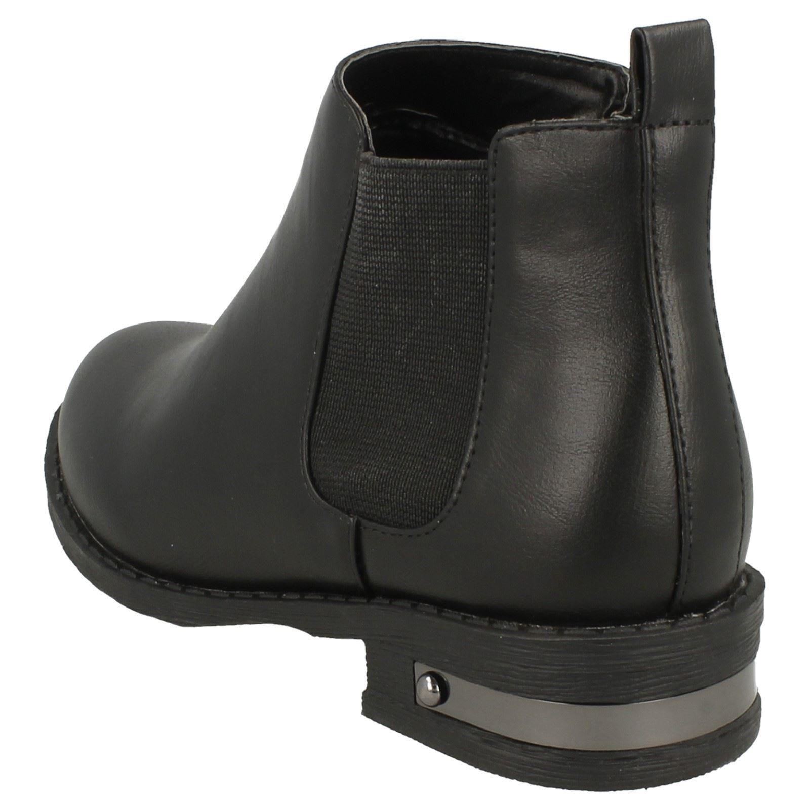 'Girls Spot On' Chelsea Style Ankle Boots - H5R038 - Picture 5 of 10