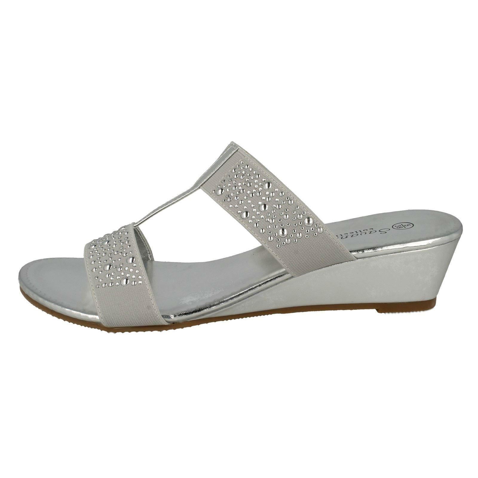 Ladies Savannah Casual Heeled Mule Sandals