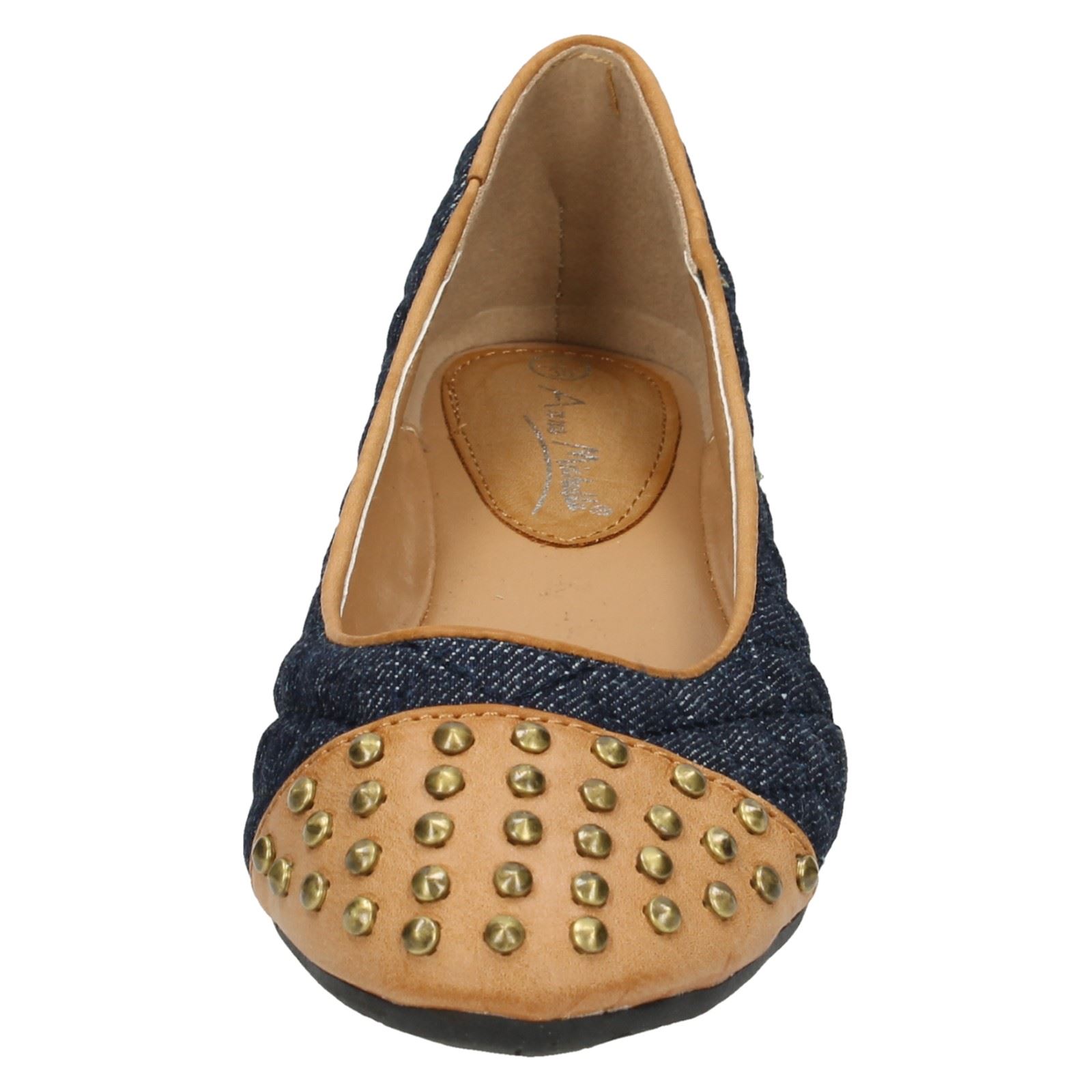 Anne Michelle Ladies Flat Ballerina Shoe - Picture 9 of 10