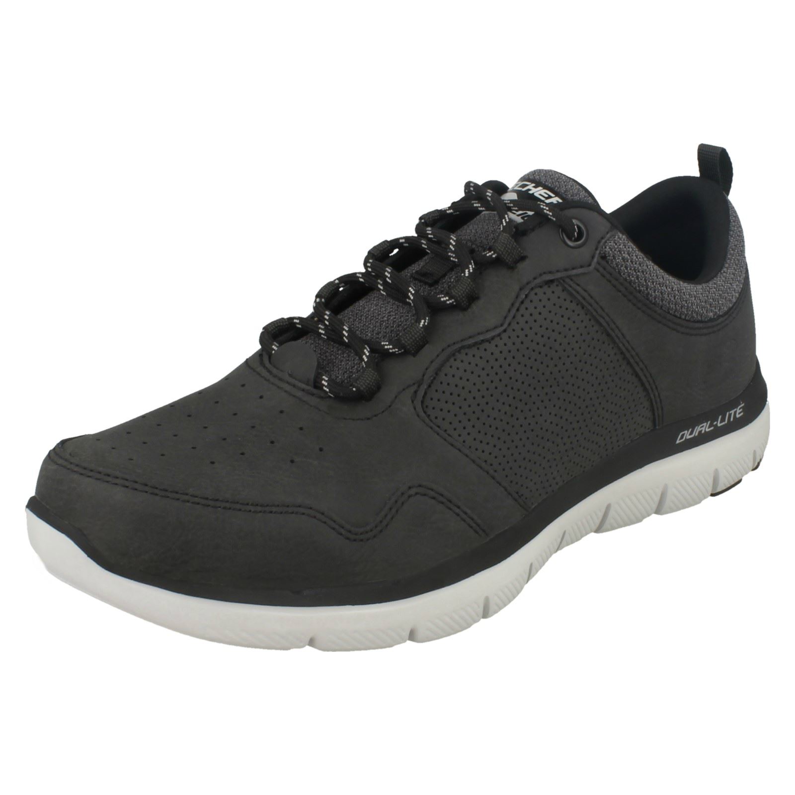 Mens Skechers Flex Advantage Lace Up Trainers Dali 52124 Mens Skechers Flex Advantage Lace Up Trainers Dali 52124