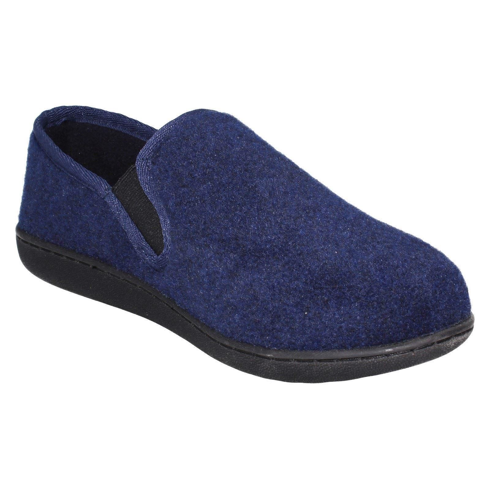 Mens Clarks Textile Slip On Twin Gusset Slippers King Ease - Picture 17 of 28