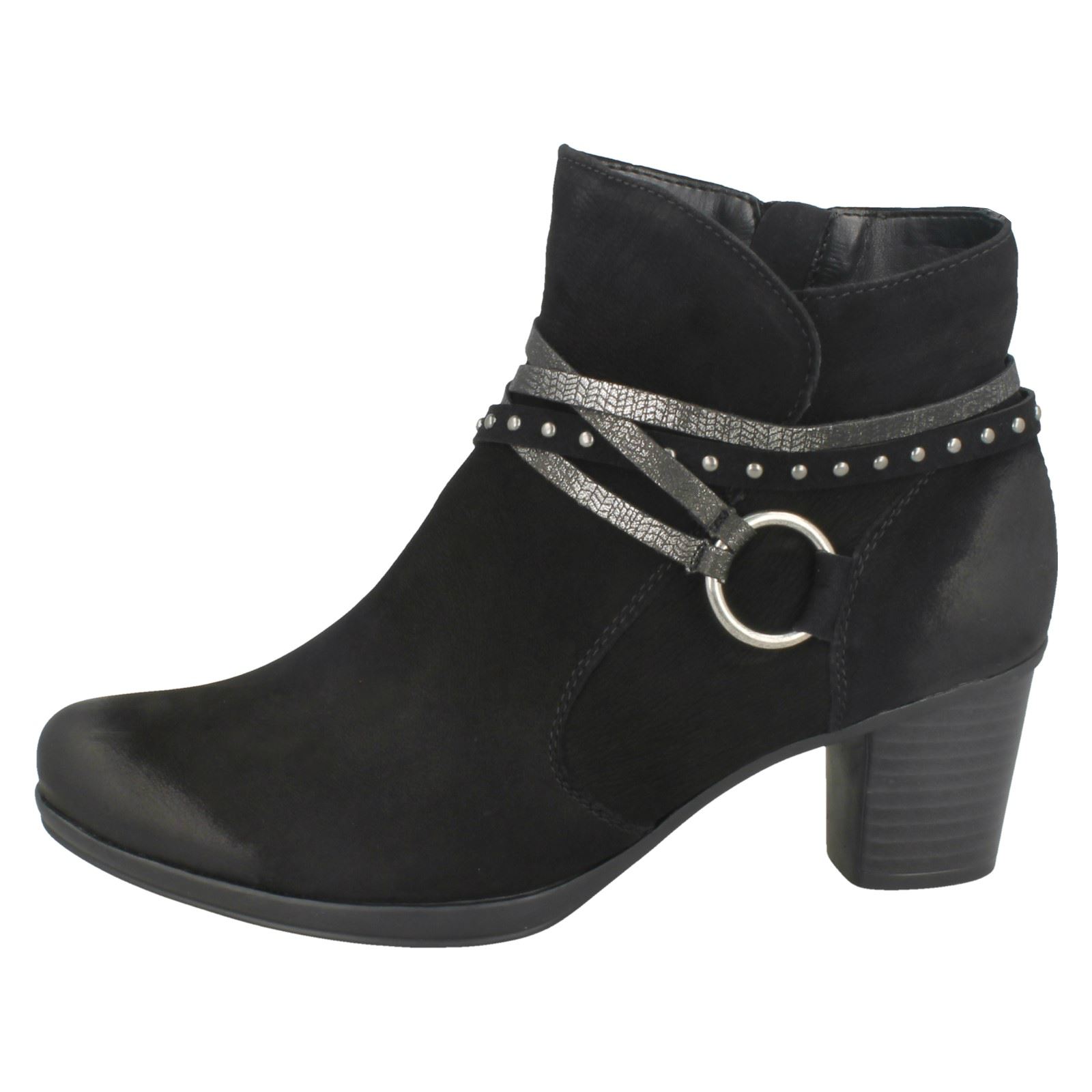 Damas REMONTE botas botas botas al tobillo detalle correa-R1580 8bf894 Damas REMONTE botas botas botas al tobillo detalle correa-R1580 8bf894