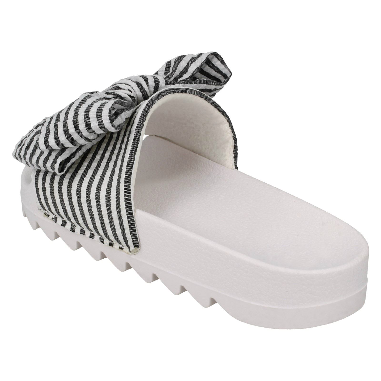 Flop Slippers Sliders For Women Ajio Ladies Spot On Striped Bow