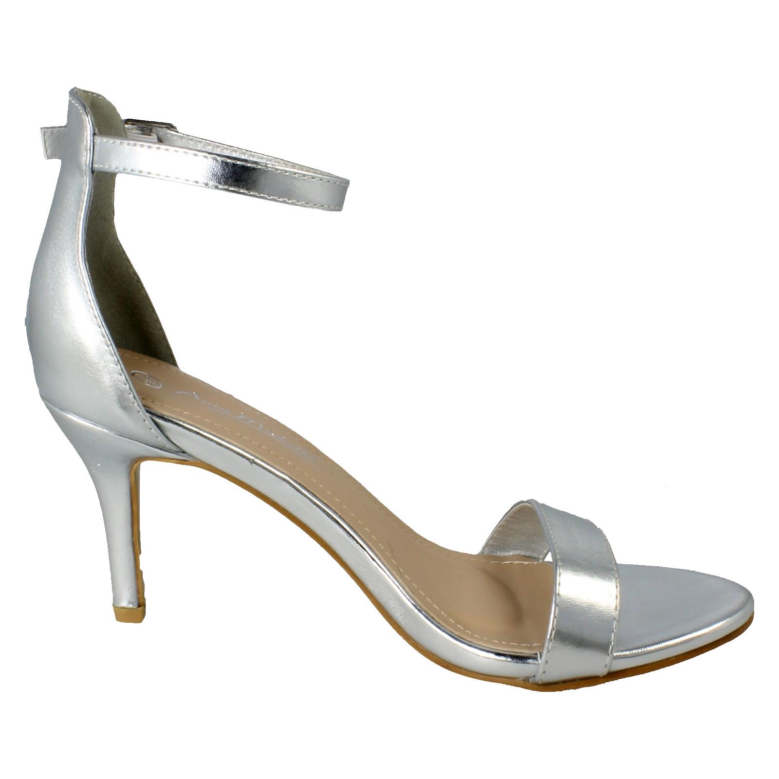 Sandalias de noche Anne Michelle de tacón alto con hebilla y correa en el tobillo para dama - F1R2108 - Imagen 61 de 82