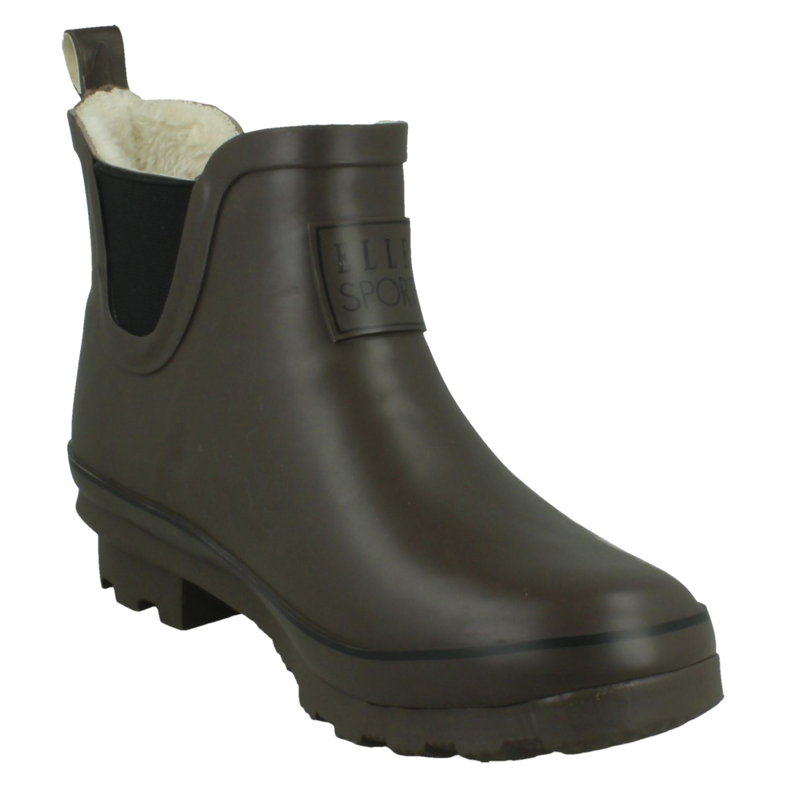 Mujer ELLE SPORT Tobillo Wellington Botines con Cálido Forro de Piel 'X1r277' - Imagen 8 de 11